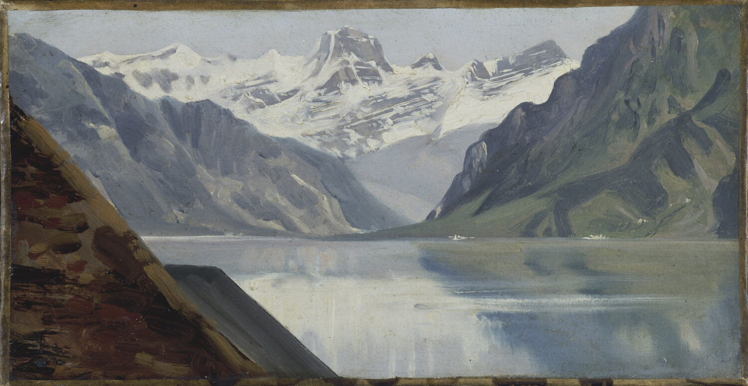 Lac et montagnes, Michallon, Achille Etna, 1e quart du XIXe siècle (1821)