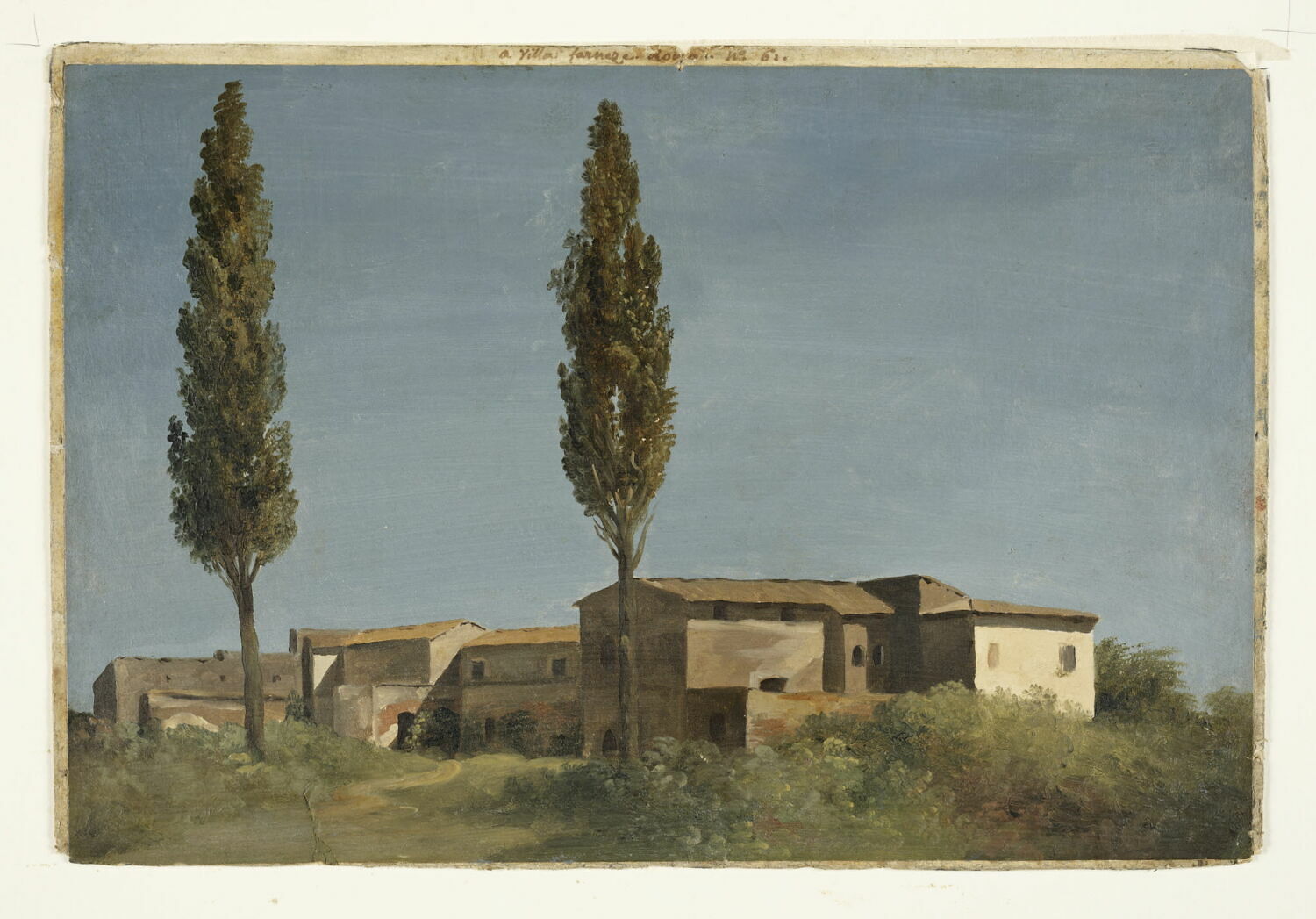 Fabriques à la villa Farnèse: les deux peupliers, Valenciennes, Pierre de, 4e quart du XVIIIe siècle (vers 1782 - 1784)