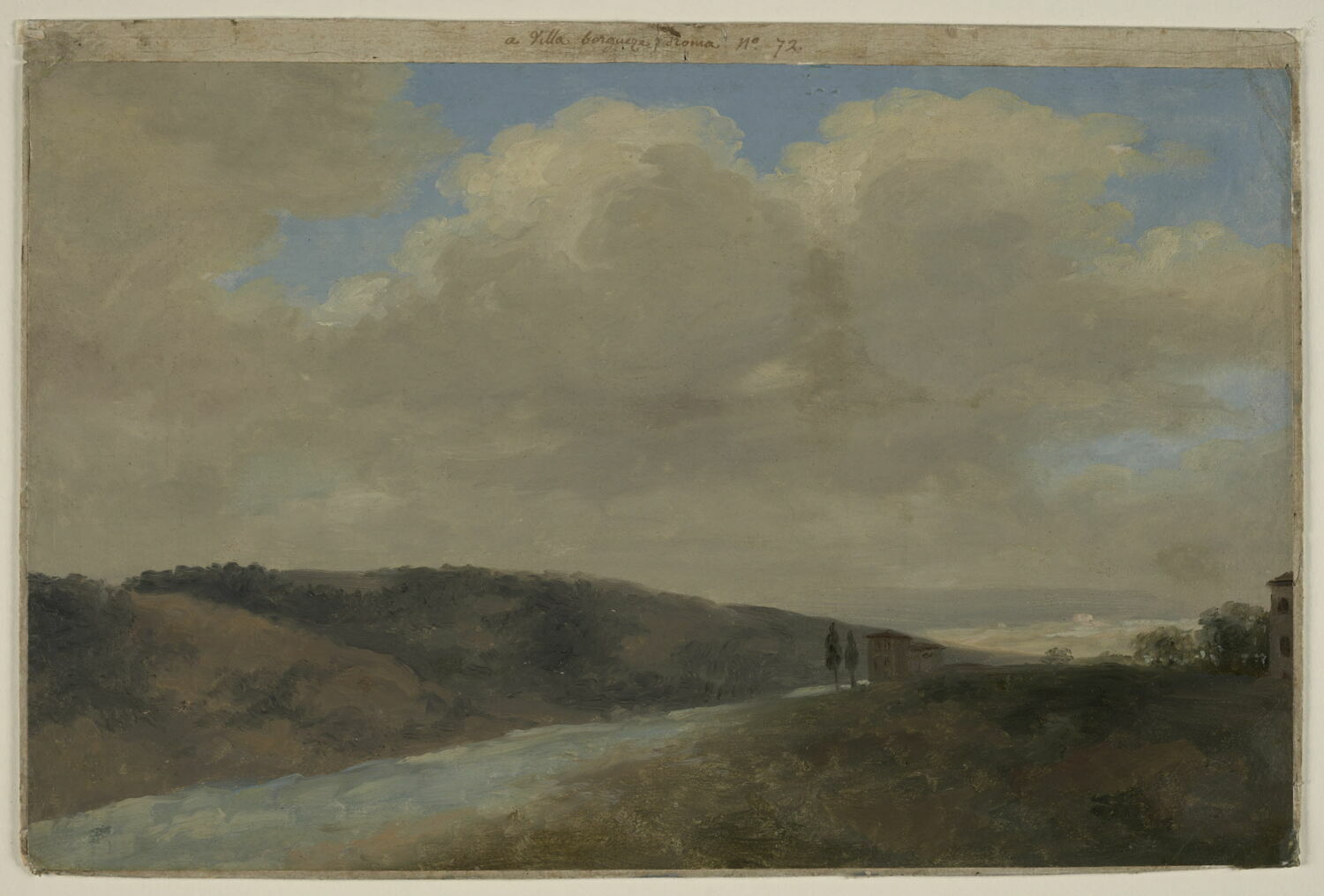 Ciel à la villa Borghèse: le vallon, Valenciennes, Pierre de, 4e quart du XVIIIe siècle (vers 1782 - 1784)