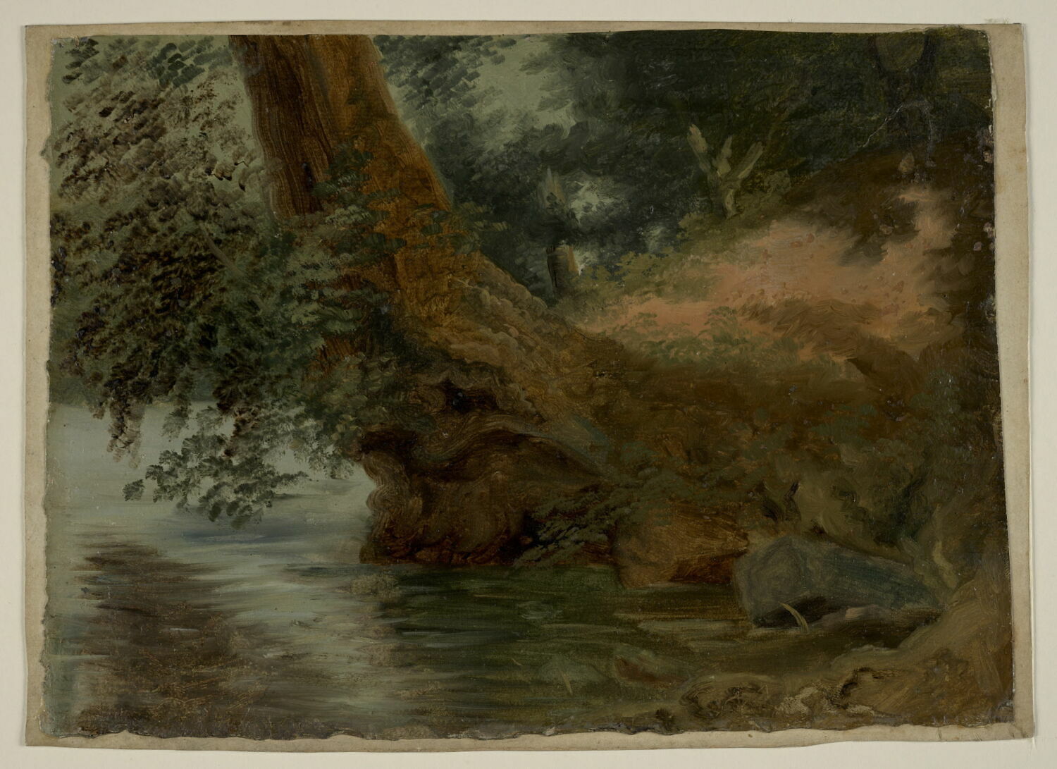 Sur la rive du lac de Nemi, Valenciennes, Pierre de, 1e quart du XIXe siècle (1800 - 1825)