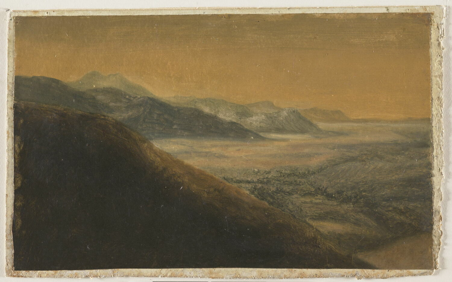 Les Monts de Velletri et les marais de Nemi, Valenciennes, Pierre de, 4e quart du XVIIIe siècle (vers 1782 - 1784)