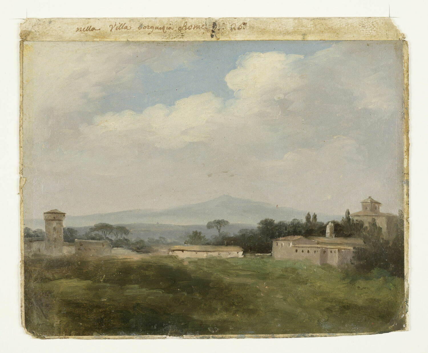 À la villa Borghèse: les maisons roses, Valenciennes, Pierre de, 4e quart du XVIIIe siècle (vers 1782 - 1784)