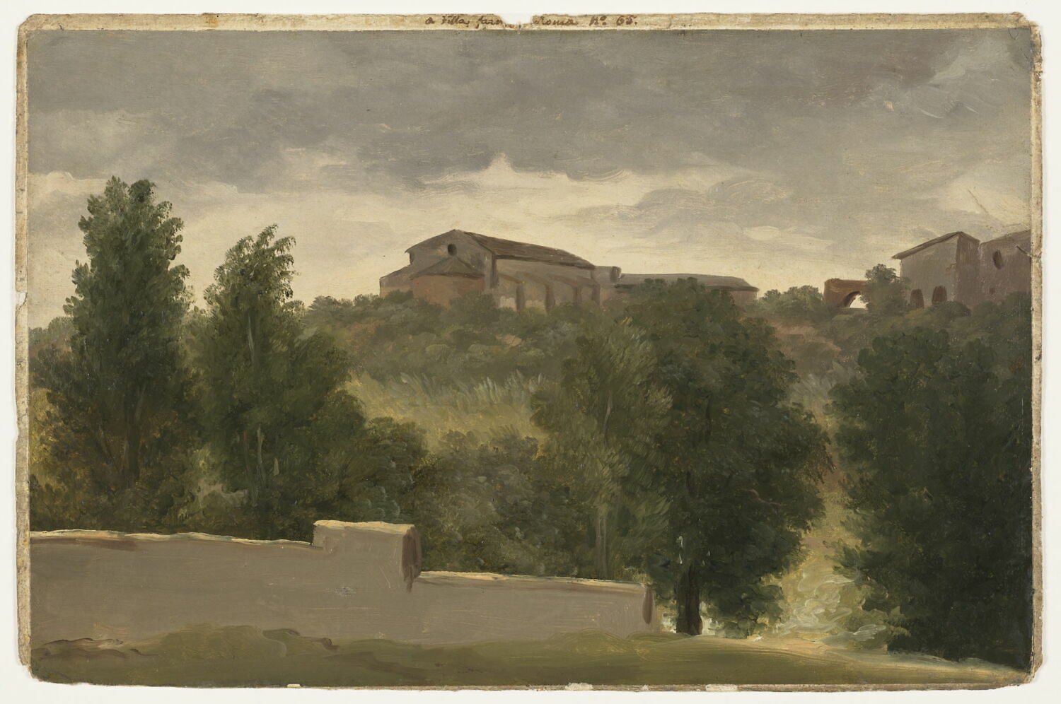 À la villa Farnèse: le mur, Valenciennes, Pierre de, 4e quart du XVIIIe siècle (vers 1782 - 1784)