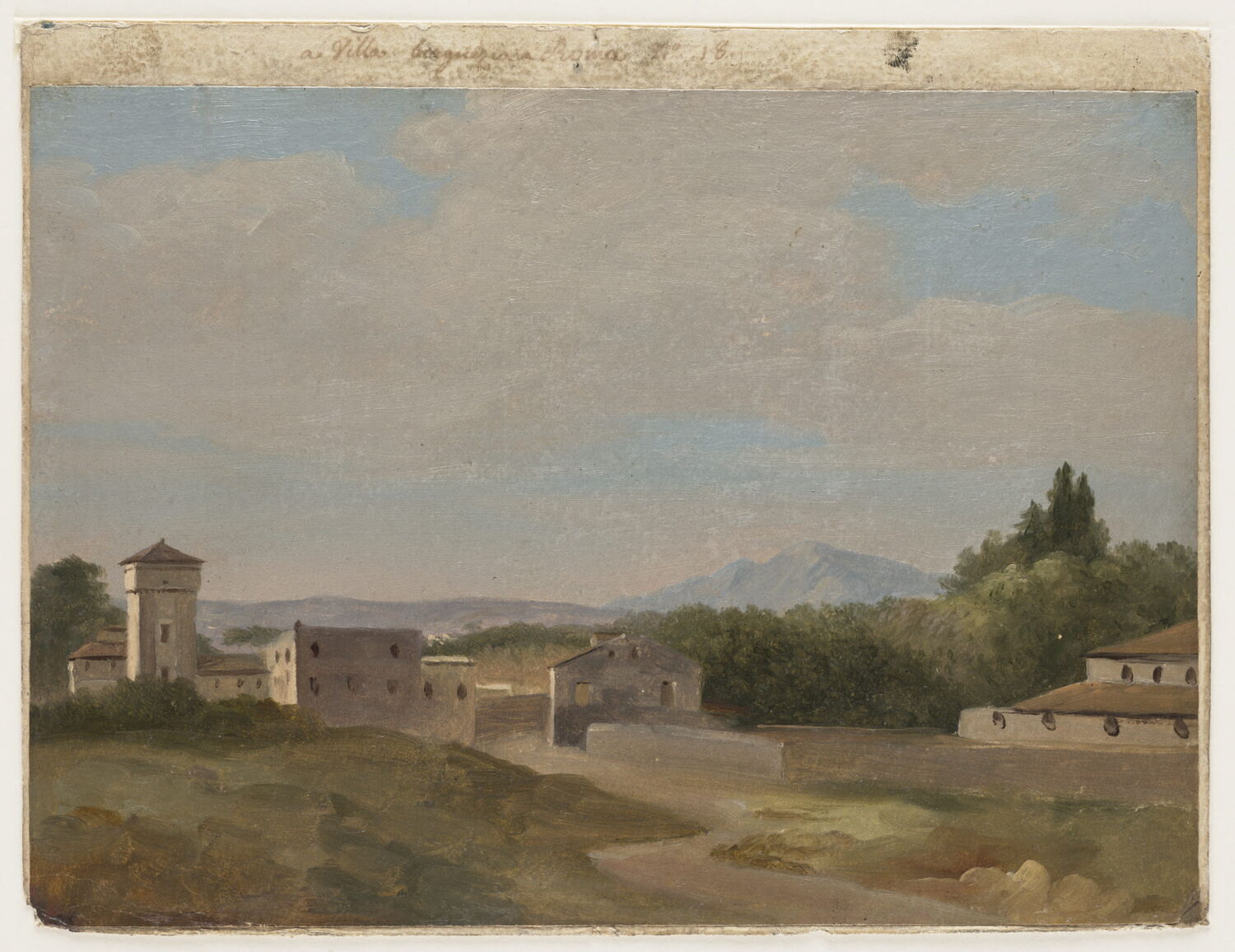 À la villa Borghèse : groupe de maisons, Valenciennes, Pierre de, 4e quart du XVIIIe siècle (1782 - 1784)