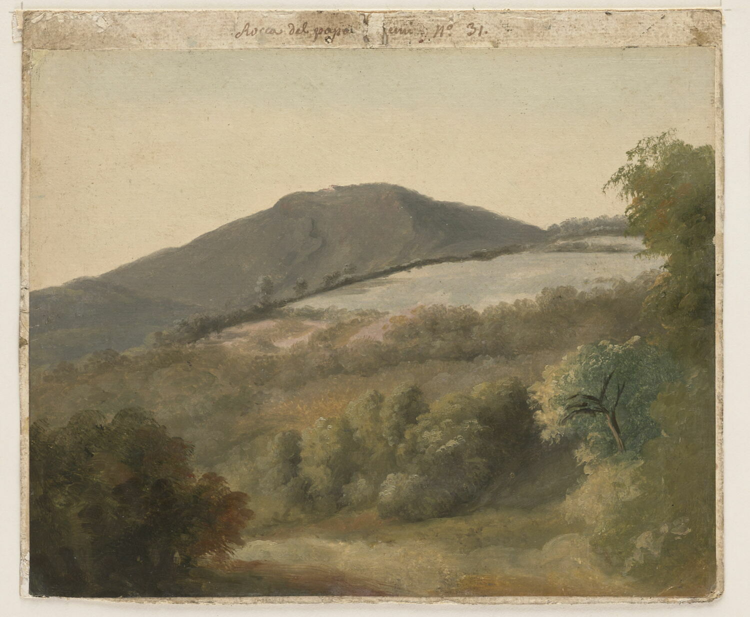 À la Rocca di Papa: le Monte Cavo, Valenciennes, Pierre de, 4e quart du XVIIIe siècle (vers 1780)