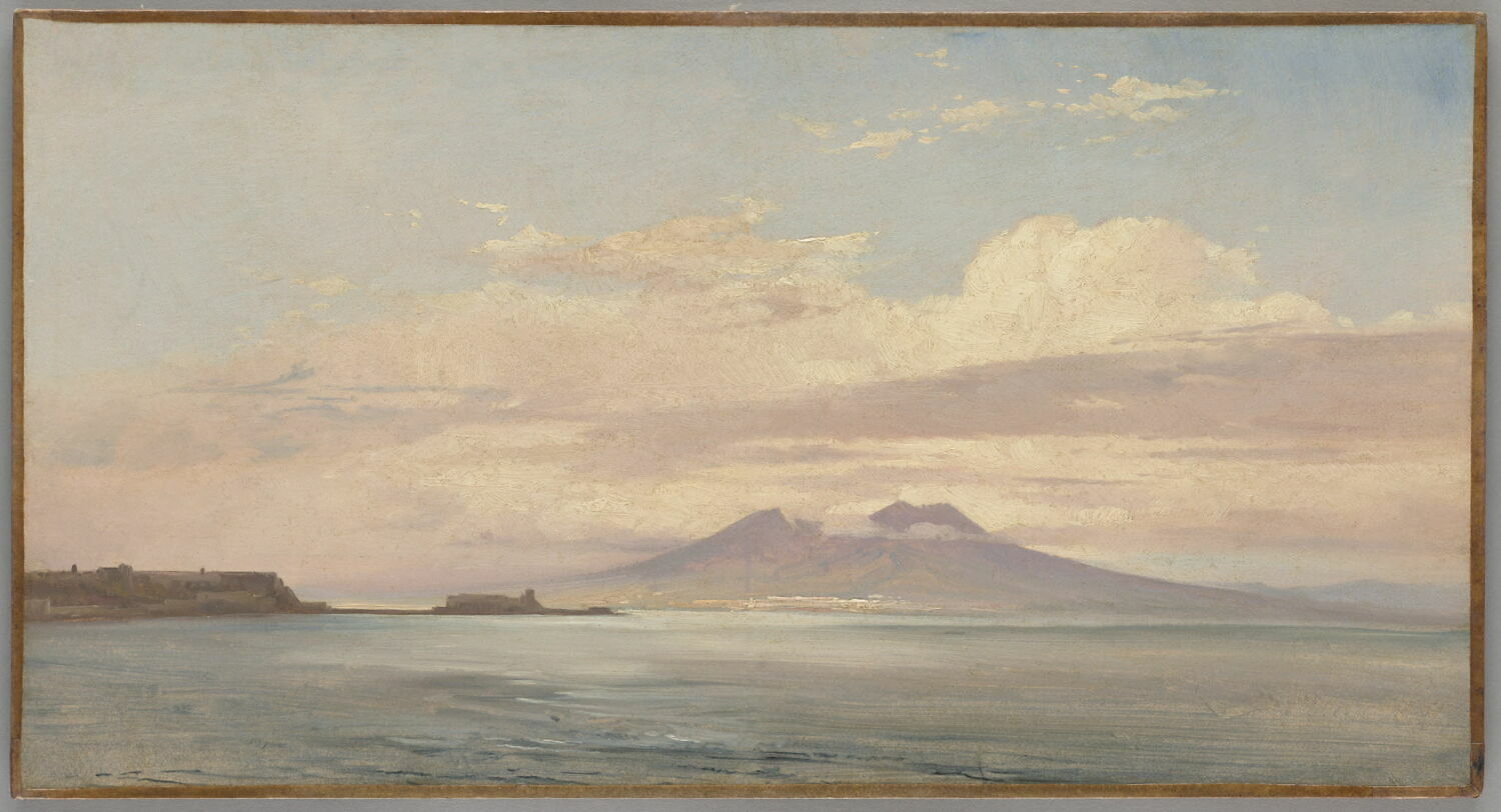 Le Vésuve et le golfe de Naples vus de la mer, Valenciennes, Pierre de, 4e quart du XVIIIe siècle (1779)