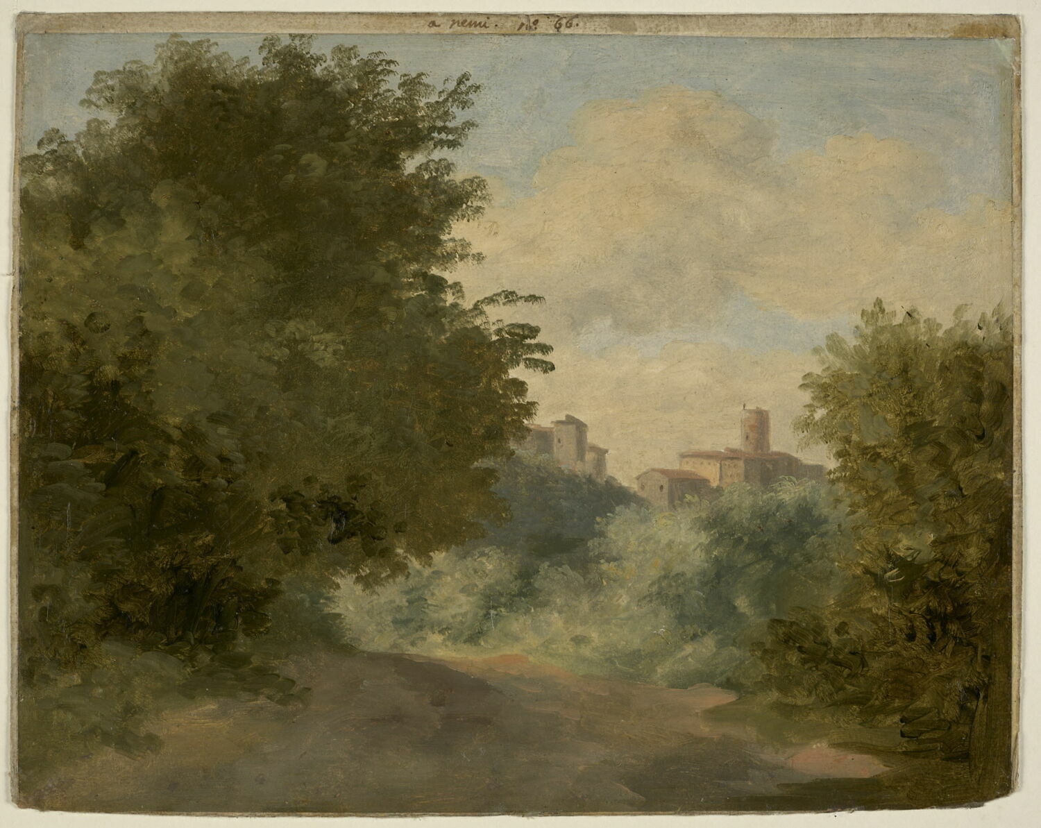 Paysage boisé à Nemi, Valenciennes, Pierre de, 1e quart du XIXe siècle (1800 - 1825)