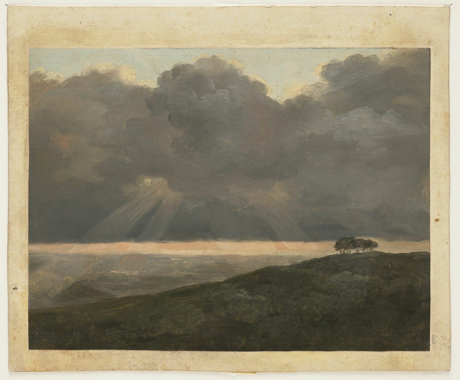 L'Orage, dit aussi: Orage à la Fayole près du lac de Nemi, Valenciennes, Pierre de, 4e quart du XVIIIe siècle (1782 - 1784)