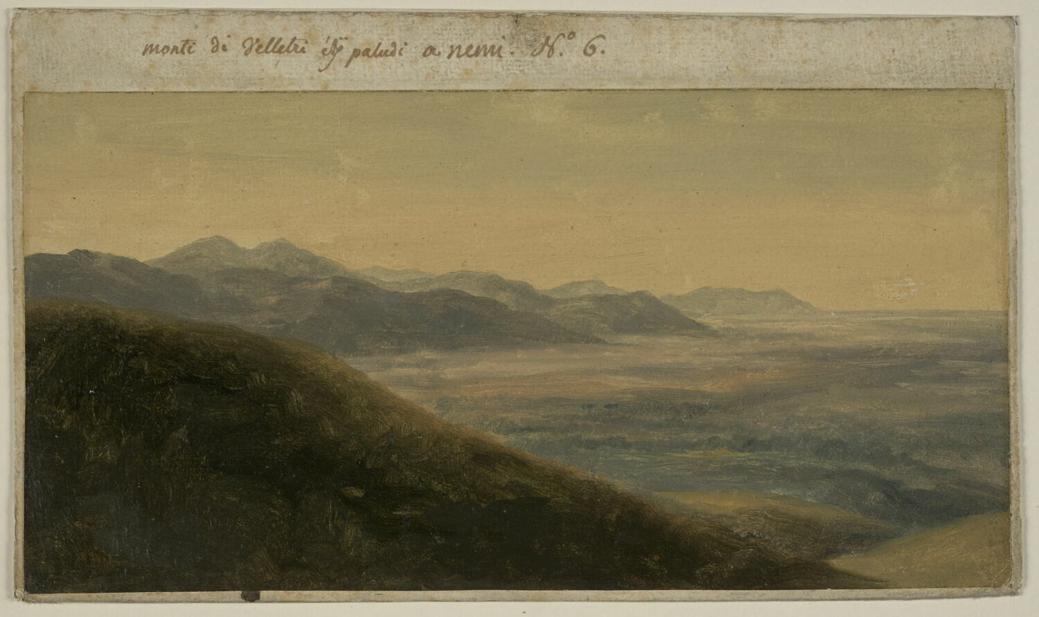 Les monts de Velletri et les marais de Nemi, Valenciennes, Pierre de, 1e quart du XIXe siècle (1800 - 1825)