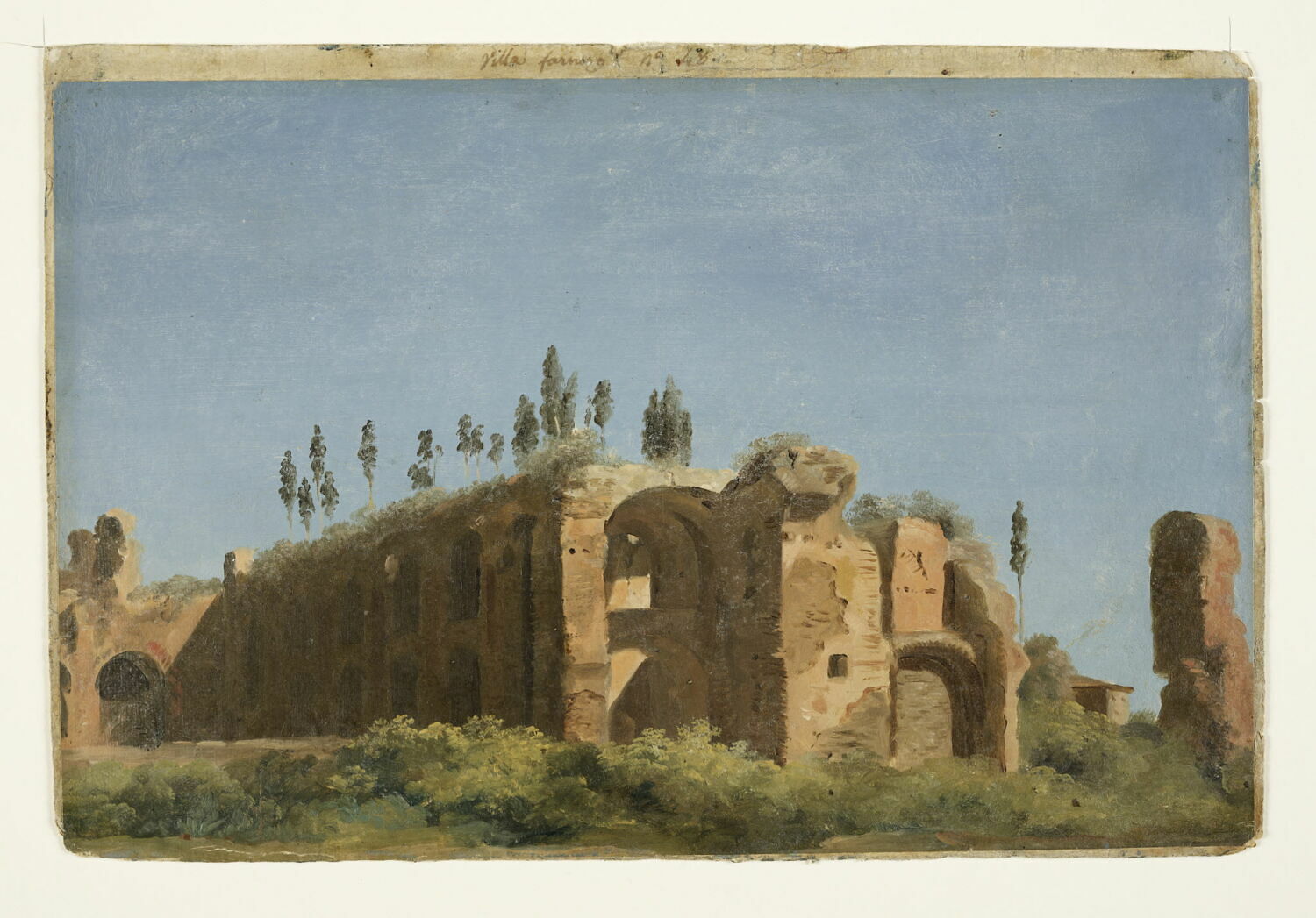 À la villa Farnèse: les ruines, dit aussi : Vue du Palatin, Valenciennes, Pierre de, 4e quart du XVIIIe siècle (1782 - 1784)