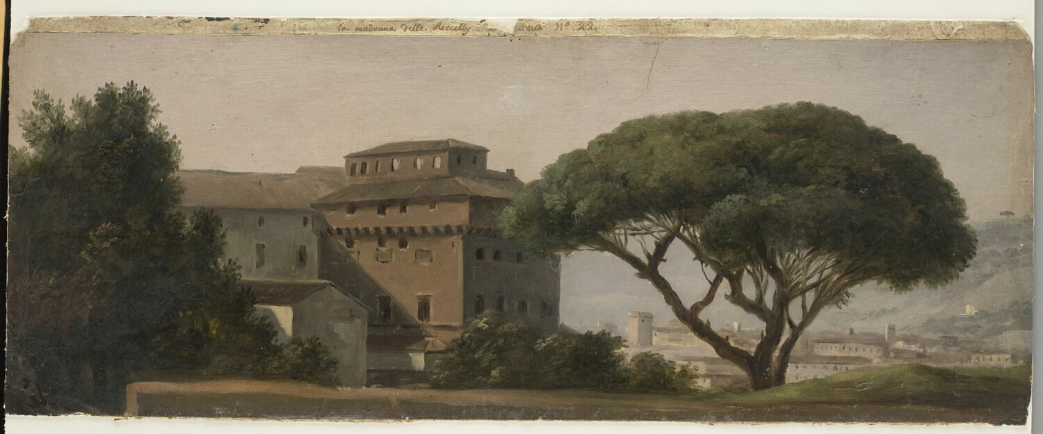 Vue du couvent de l'Ara Coeli: le pin parasol, Valenciennes, Pierre de, 4e quart du XVIIIe siècle (vers 1782 - 1784)
