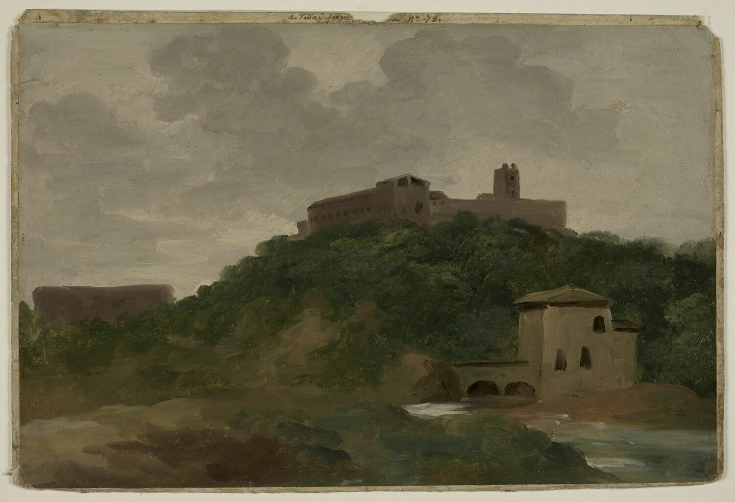 À la villa Farnèse: le moulin, Valenciennes, Pierre de, 4e quart du XVIIIe siècle (vers 1782 - 1784)