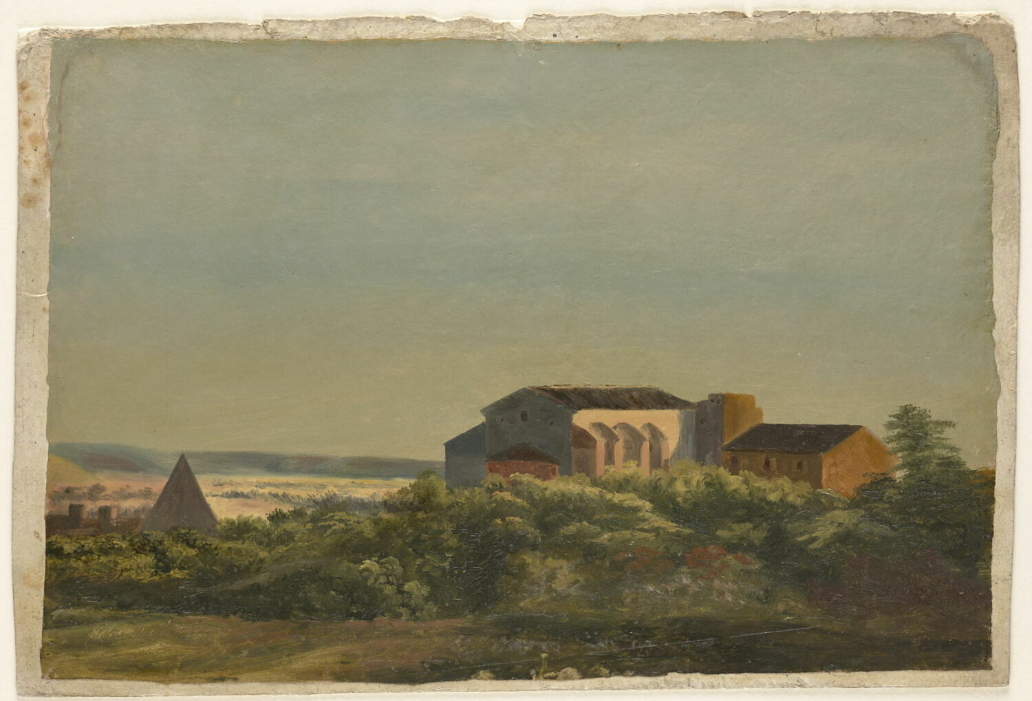La Pyramide de Cestius à Rome, Valenciennes, Pierre de, 4e quart du XVIIIe siècle (1782 - 1784)