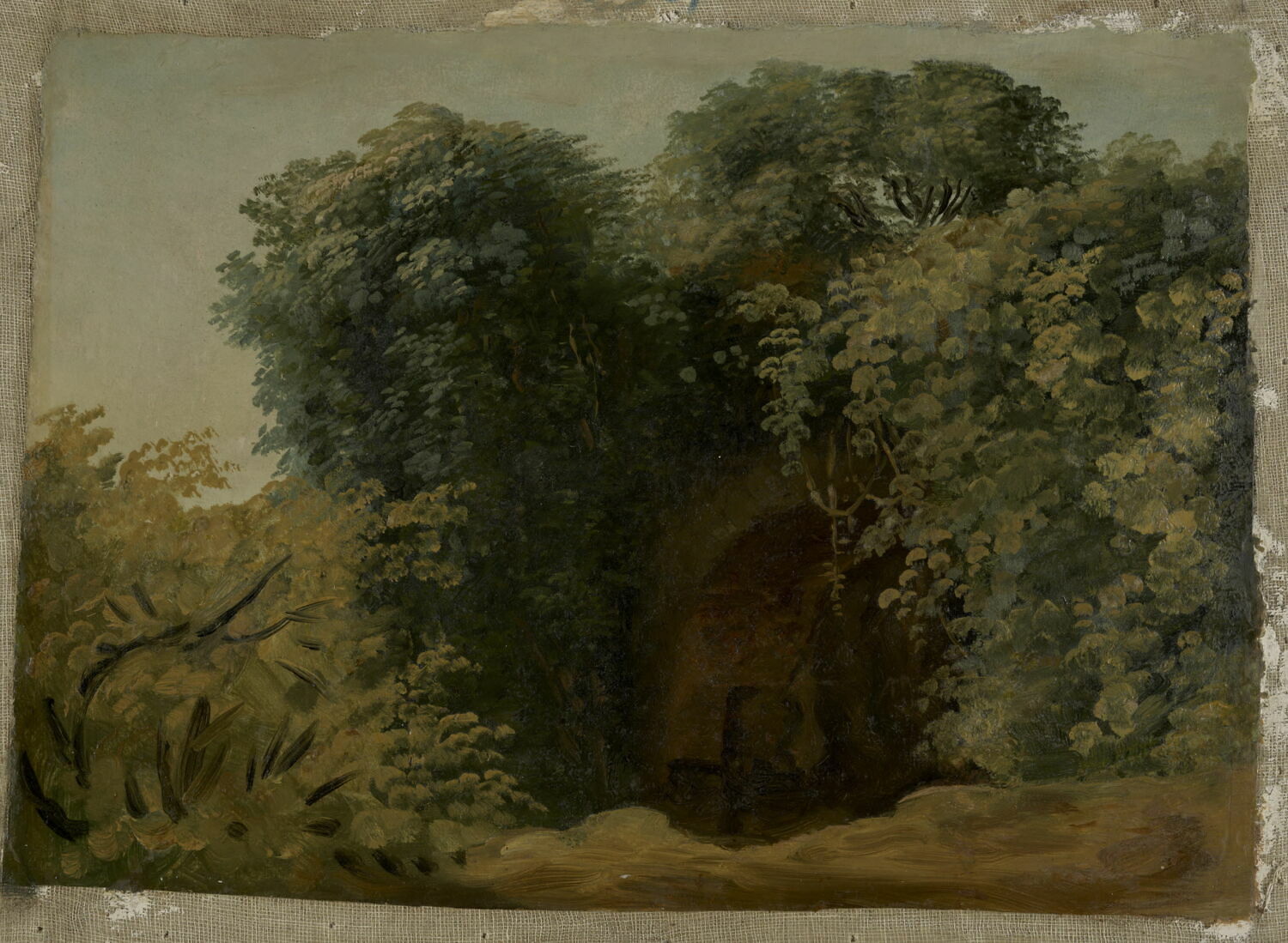 Ruines d'une arcade touffée d'herbes, Valenciennes, Pierre de, 1e quart du XIXe siècle (1800 - 1825)