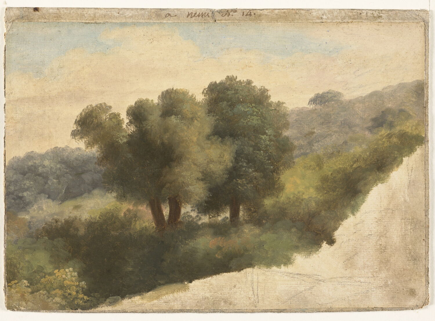 Nemi: Les trois arbres, Valenciennes, Pierre de, 4e quart du XVIIIe siècle (1782 - 1784)