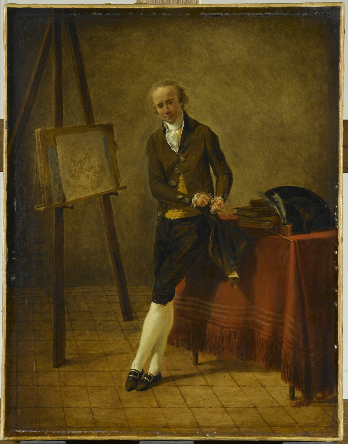 Portrait d'un artiste, dit aussi :Autoportrait, Sablet, Jacques Henri, 4e quart du XVIIIe siècle (1788)