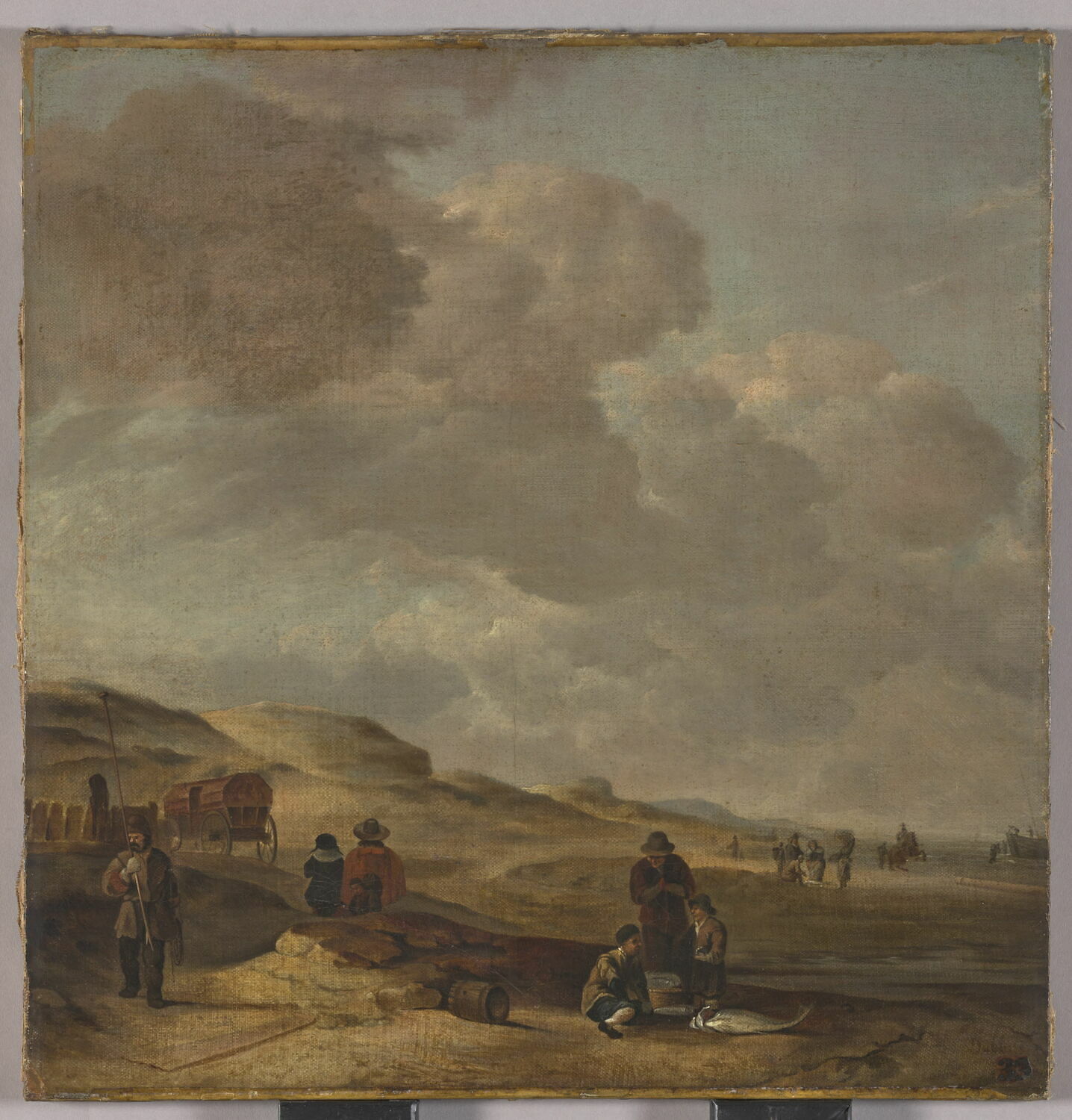 Les Dunes, avec pêcheurs au premier plan, Dubbels, Hendrick, 3e quart du XVIIe siècle (1654)