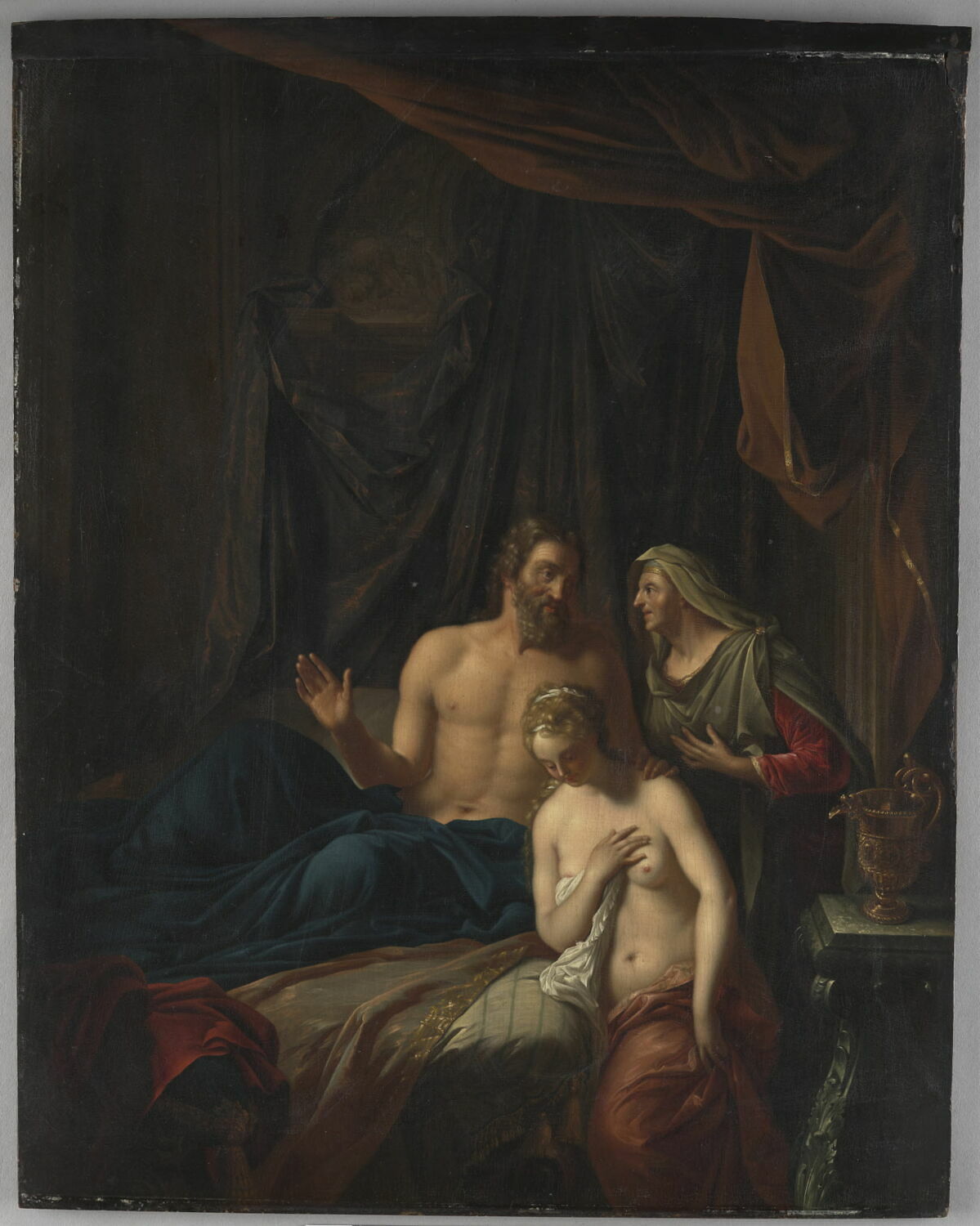 Sarah présente Agar l’Égyptienne à Abraham pour qu’elle donne à ce dernier un enfant, Werff, Adriaen van der, XVIIe siècle (1600 - 1700)