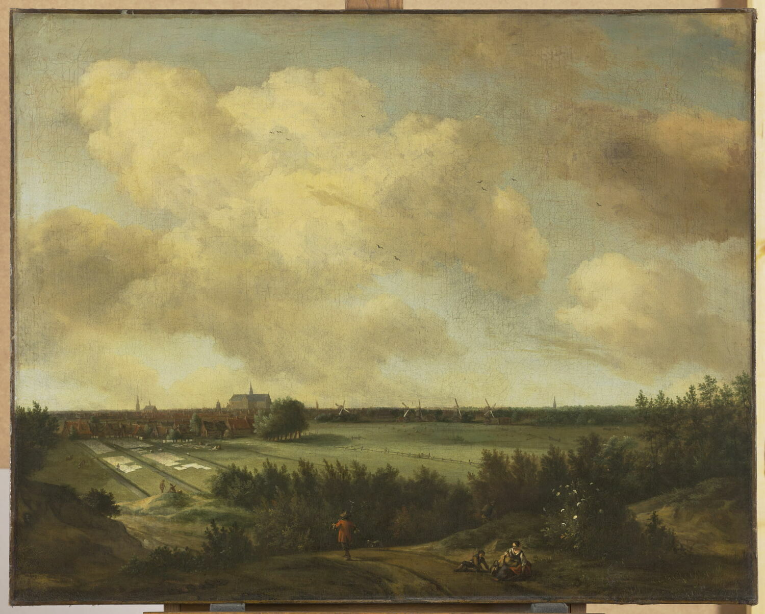 Les Blanchisseries d'Overveen, près de Haarlem, Meer, Jan I van der, 4e quart du XVIIe siècle (1675)