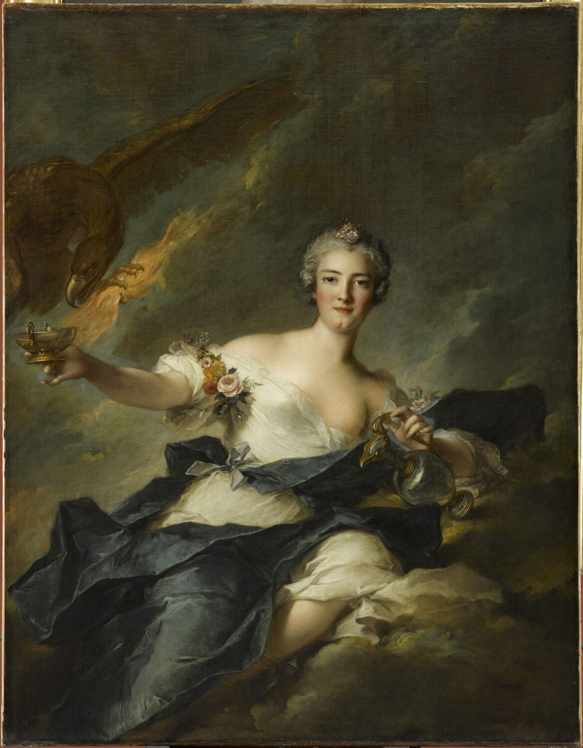 La duchesse de Chaulnes, représentée en Hébé. Anne Josèphe Bonnier de La Mosson (1718-1787), femme du duc de Chaulnes, Nattier, Jean-Marc, 2e quart du XVIIIe siècle (1744)