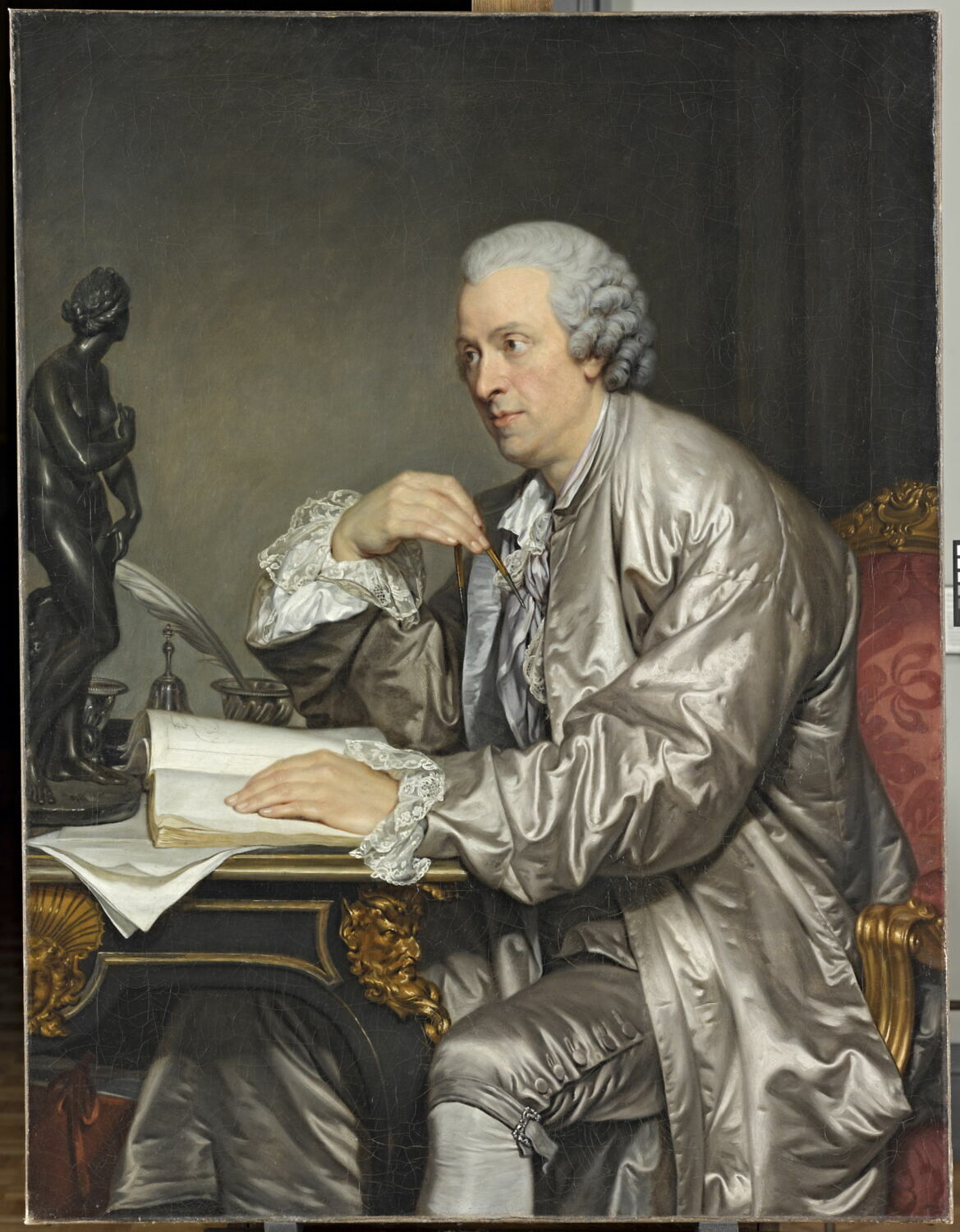 Portrait de Claude-Henri Watelet (1718-1786), receveur général des Finances, collectionneur, peintre, graveur et écrivain., Greuze, Jean-Baptiste, 3e quart du XVIIIe siècle (1765)
