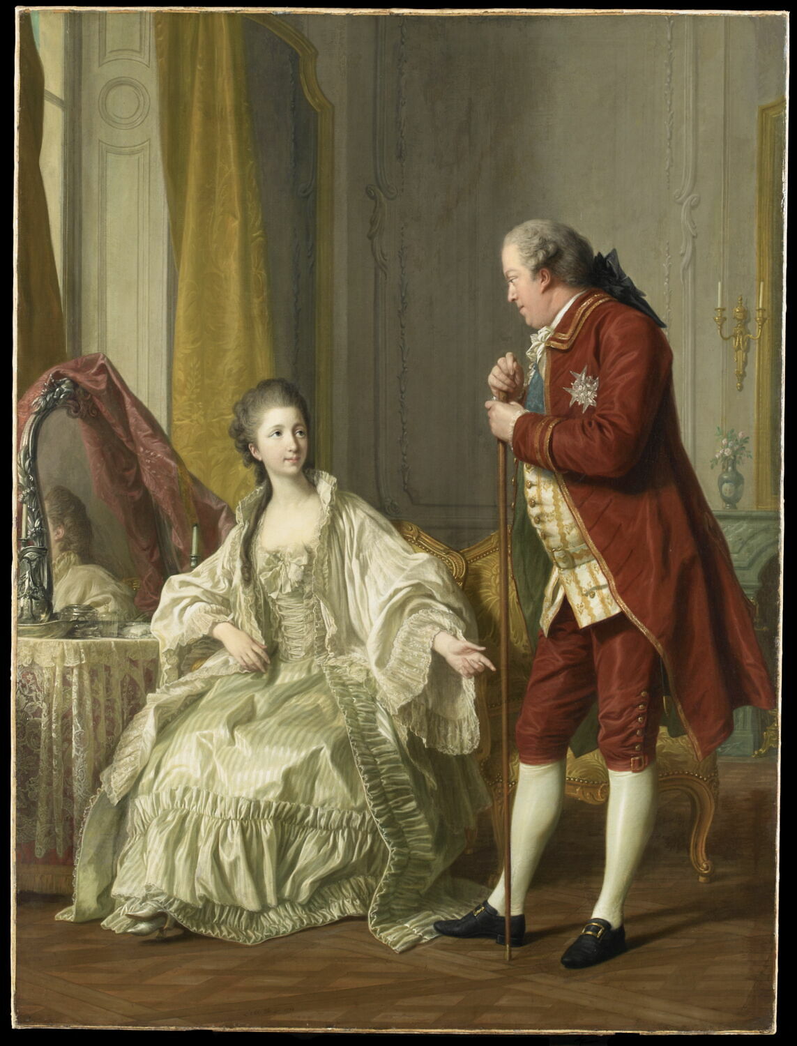 Portrait du marquis de Marigny (1727-1781) et de sa femme, née Marie-Françoise Constance Julie Filleul (1751-1822), Van Loo, Louis-Michel, 3e quart du XVIIIe siècle (1769)