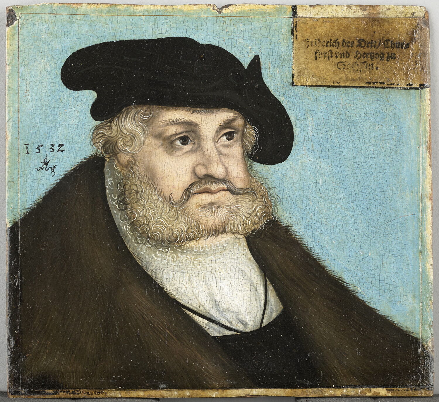 Portrait de Frédéric III le Sage (1463-1525), électeur de Saxe, Cranach l'ancien, Lucas, XVIe siècle (1532)