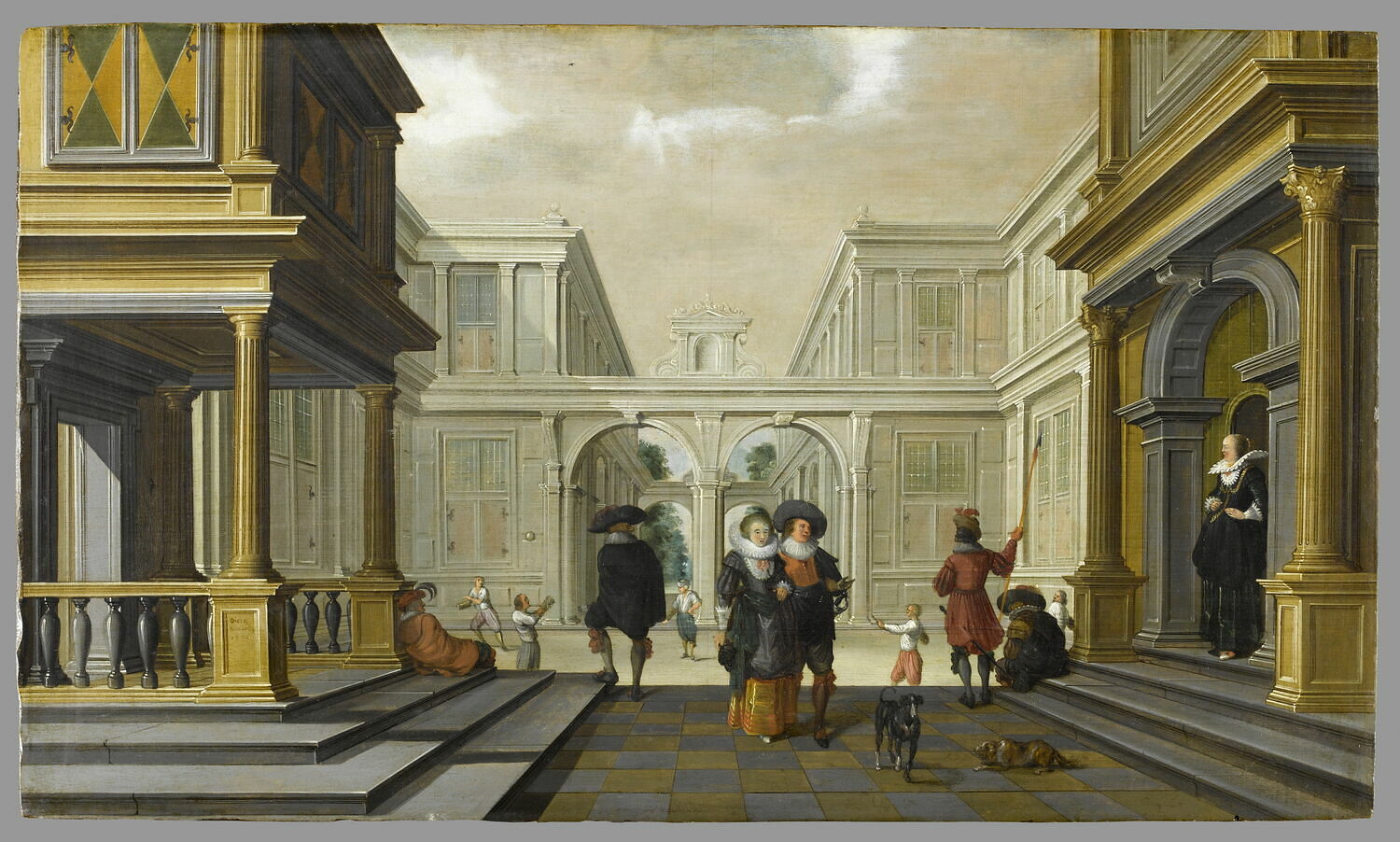 Les joueurs de paume, Delen, Dirck van, 2e quart du XVIIe siècle (1626)