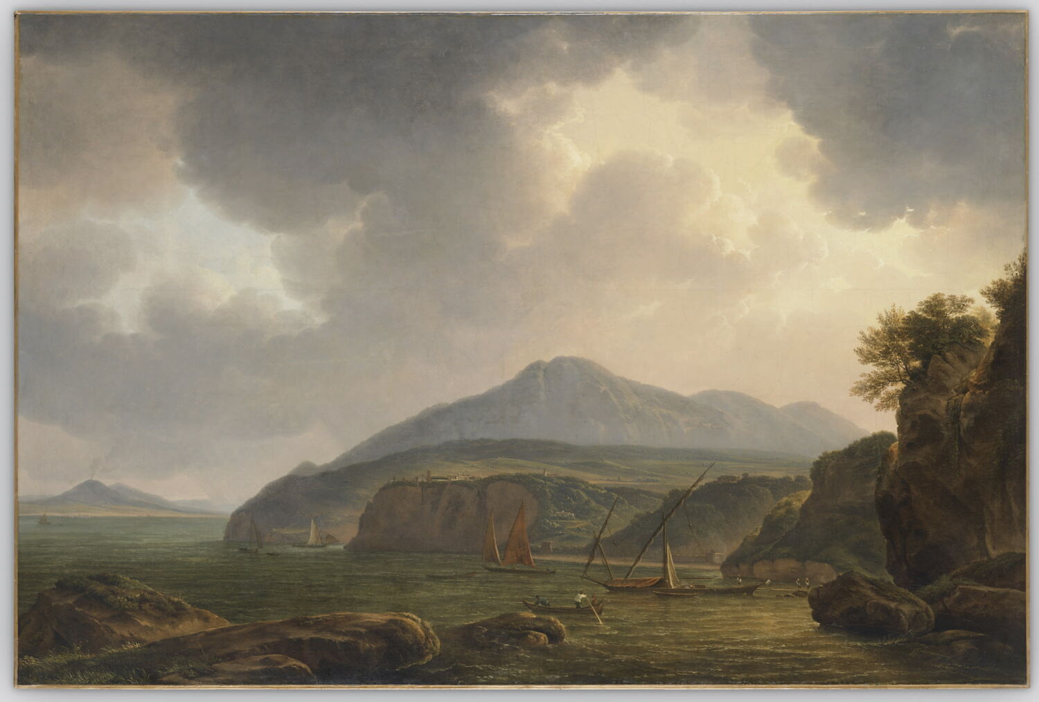 Marine. Vue prise au soleil levant dans le golfe de Naples, depuis la Punta di Scutolo, Denis, Simon, Fin du XVIIIe siècle (1792 - 1795)
