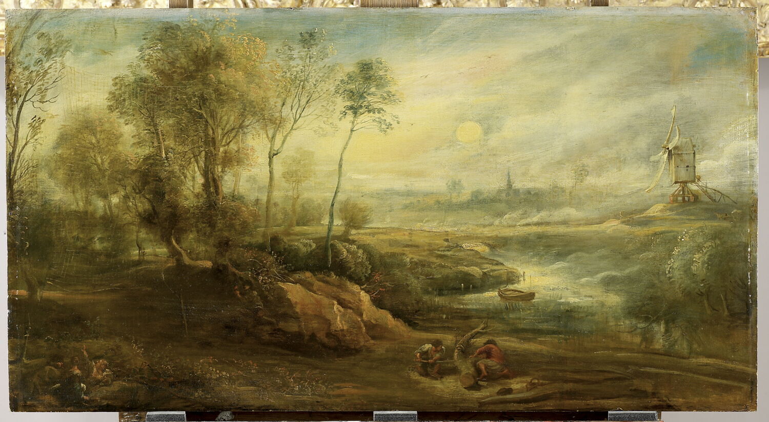 Paysage du soir à l'oiseleur, avec pleine lune, Питер Пауль Рубенс, вторая четверть XVII века (ок. 1635–1640)