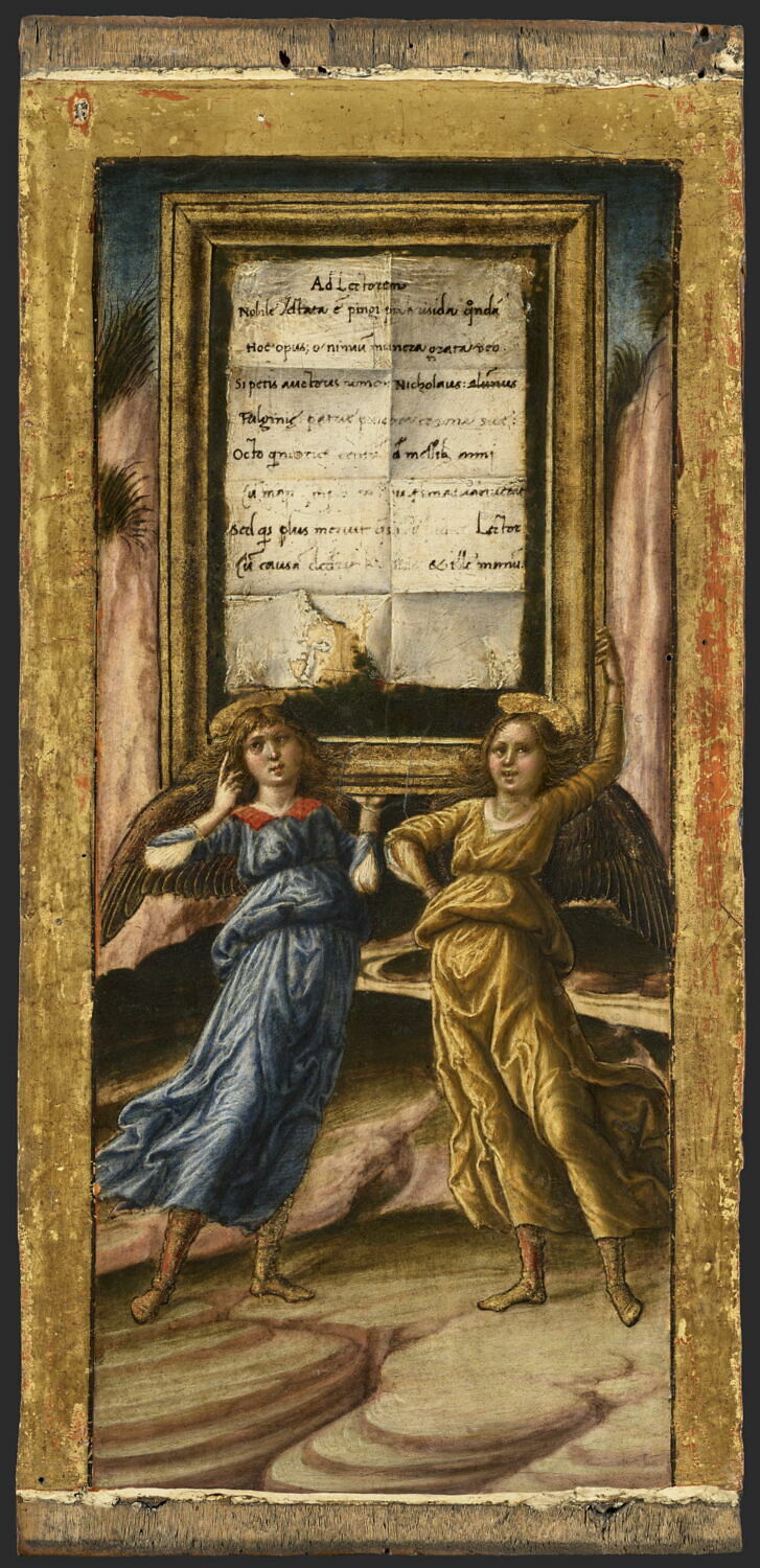 Deux anges portant un cartouche, Niccolò di Liberatore, 4e quart du XVe siècle (1475 - 1500)