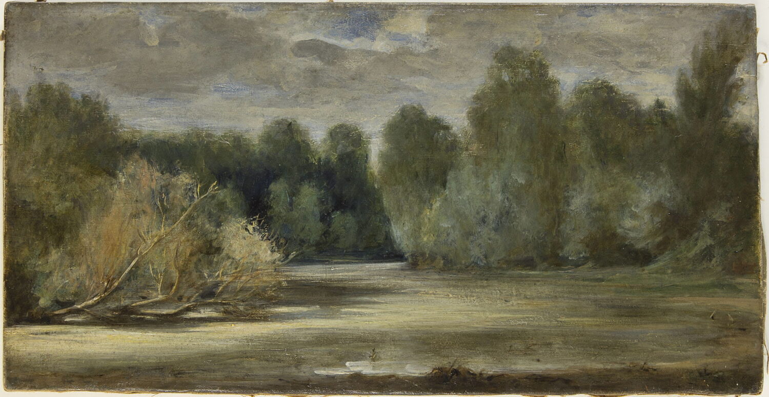 L'étang (le Louroux en Touraine), Delacroix, Eugène, 1e tiers du XIXe siècle (1822 - 1828)