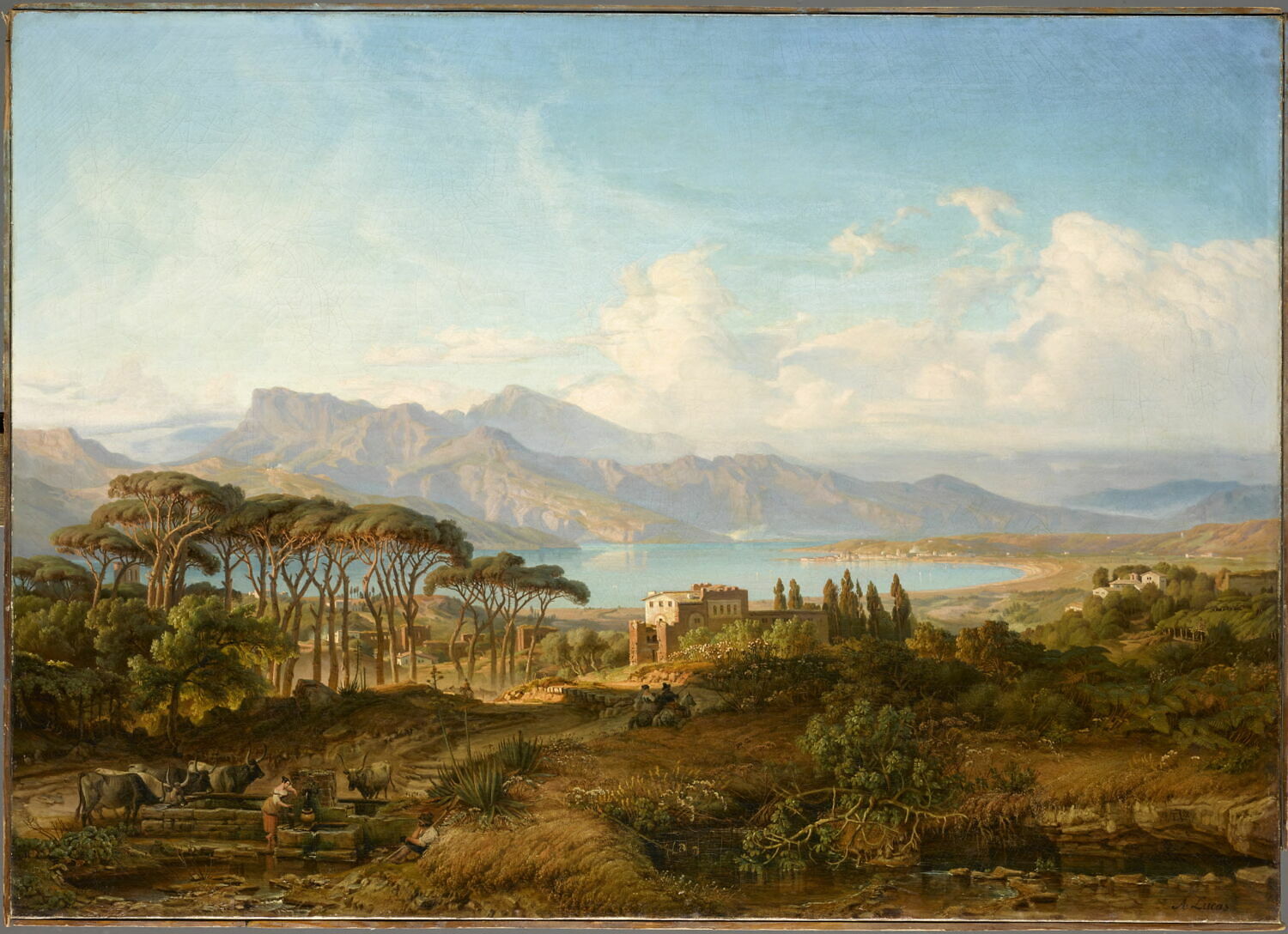 Paysage d'Italie, Lucas, August, 3e quart du XIXe siècle (1852)