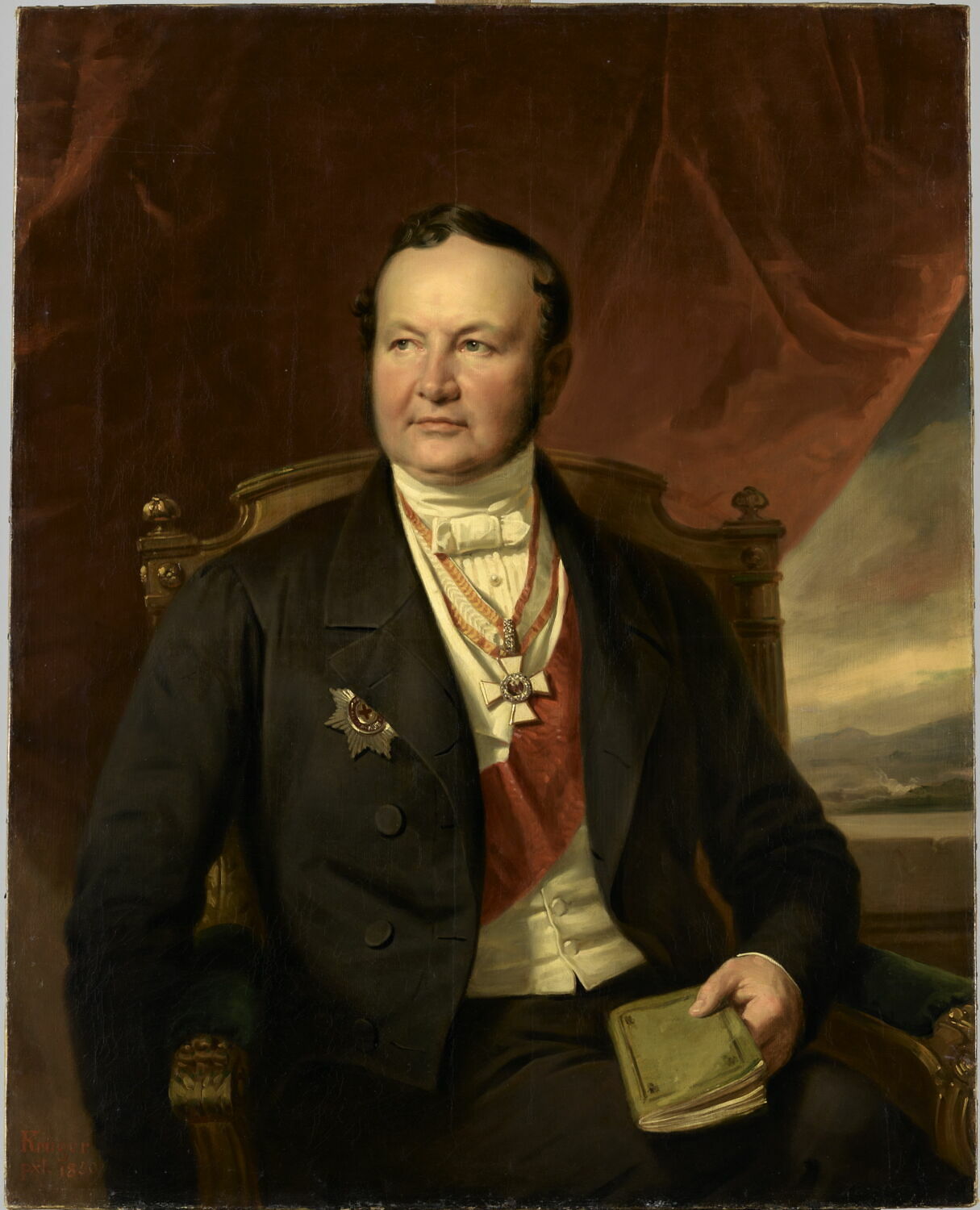 Portrait présumé du conseiller d'état russe Saburoff, Krüger, Franz, 3e quart du XIXe siècle (1850)