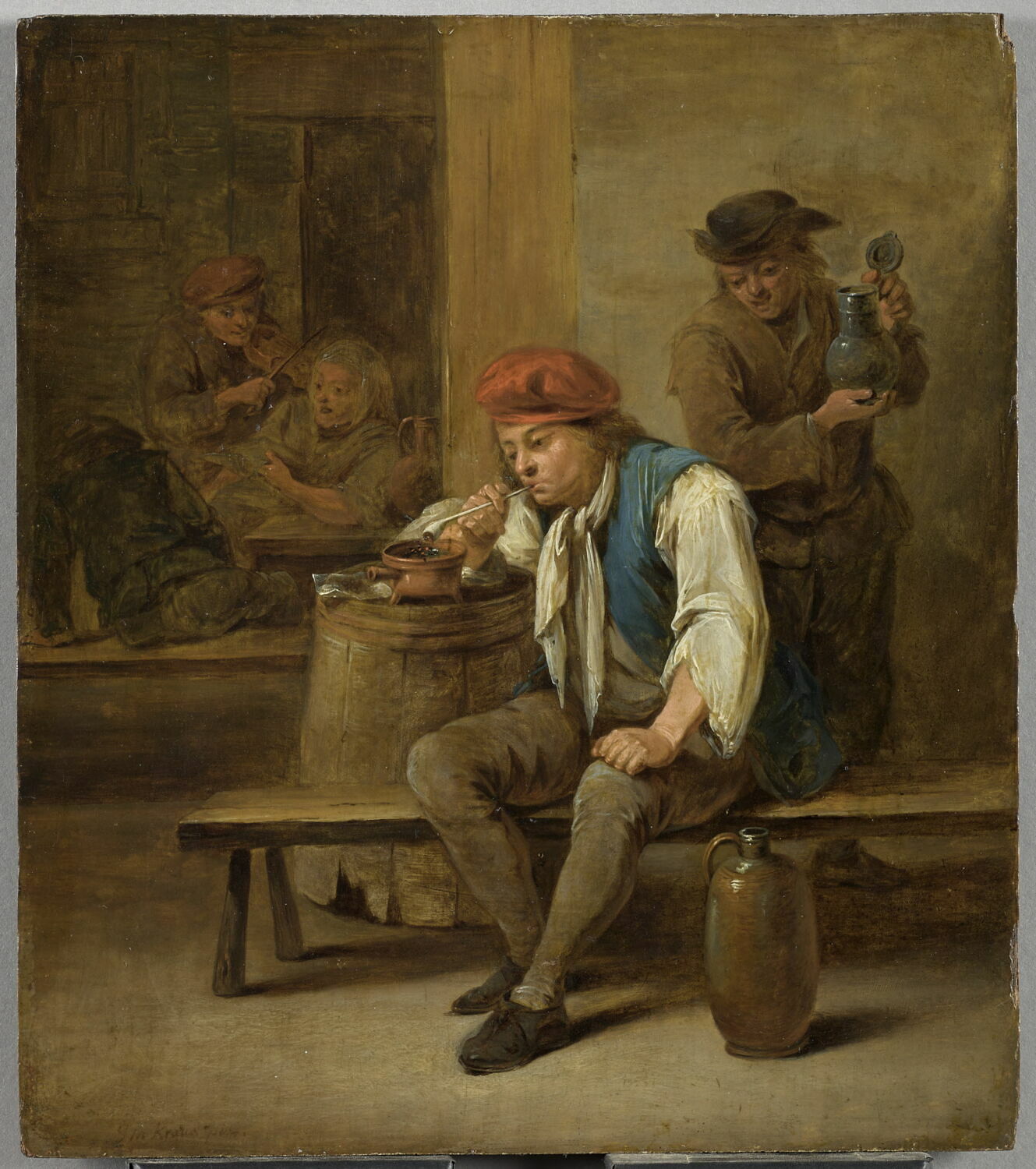 Fumeur dans un cabaret, Kraus, Georg Melchior, Fin du XVIIIe siècle - début du XIXè siècle (1775 - 1825)