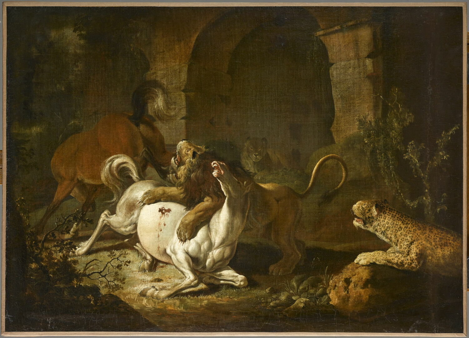 Cheval dévoré par des fauves, Anonyme, 2e moitié du XVIIIe siècle (1750 - 1800)