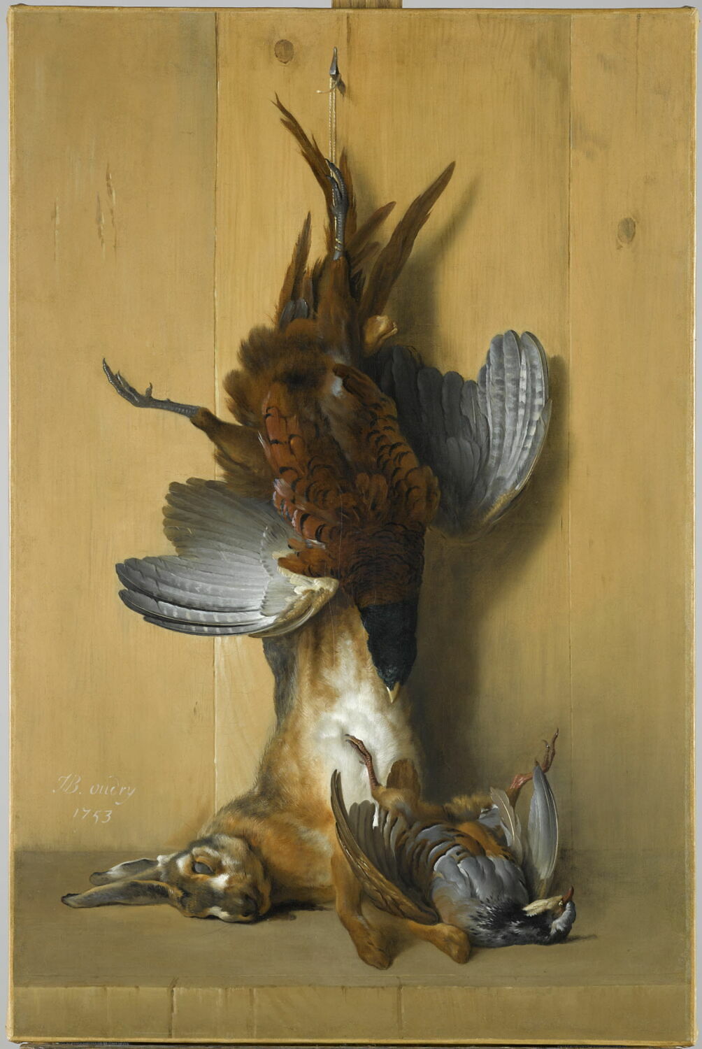 Faisan, lièvre et perdrix rouge, Oudry, Jean-Baptiste, 3e quart du XVIIIe siècle (1753)