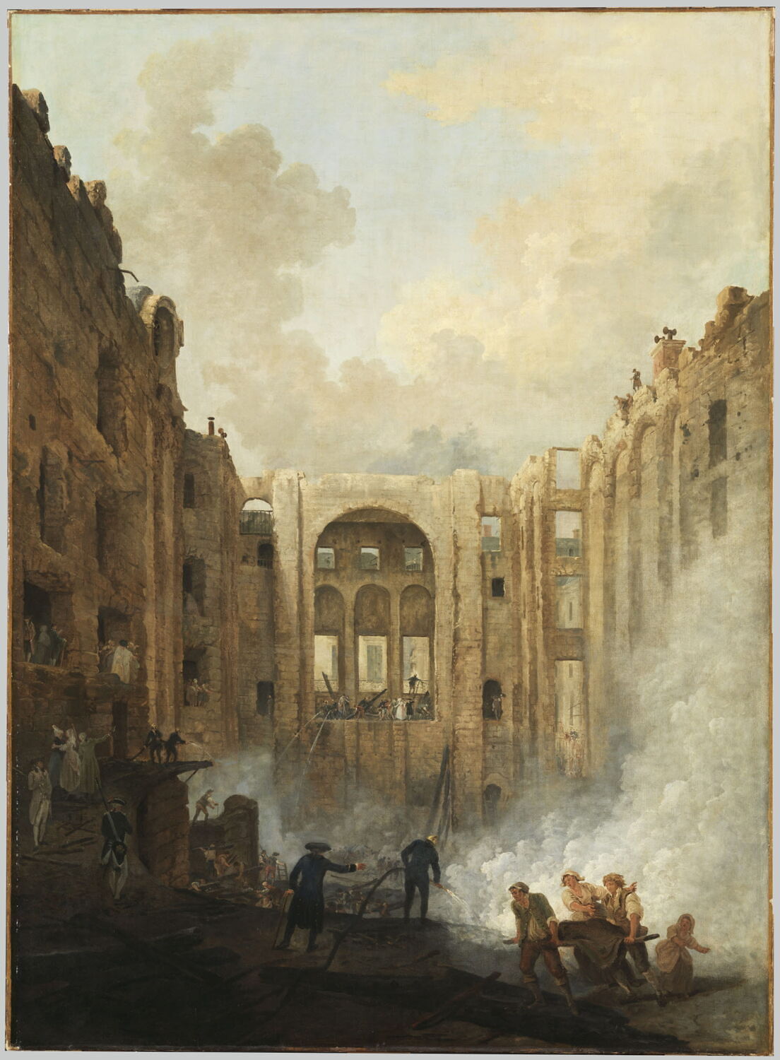 L'incendie de l'Opéra au Palais Royal, en 1781, Robert, Hubert, 4e quart du XVIIIe siècle (1781)