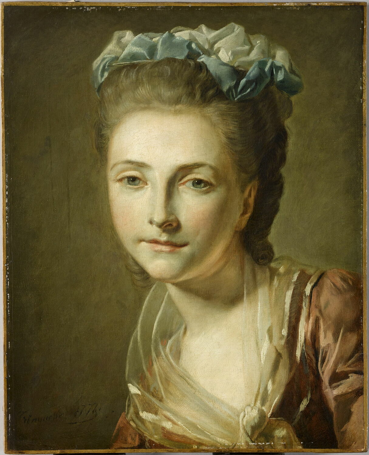 Portrait de jeune femme, Trinquesse, Louis Roland, 4e quart du XVIIIe siècle (1777)