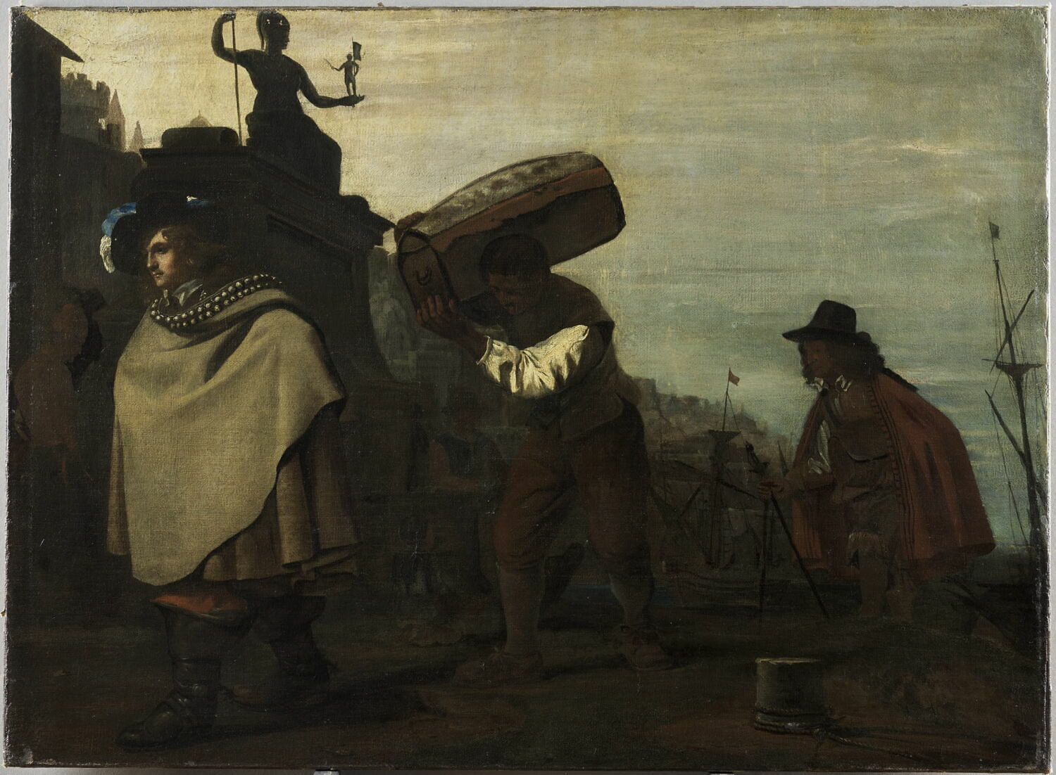 Gentilhomme arrivant dans un port méridional, Sweerts, Michael, XVIIe siècle (1600 - 1700)