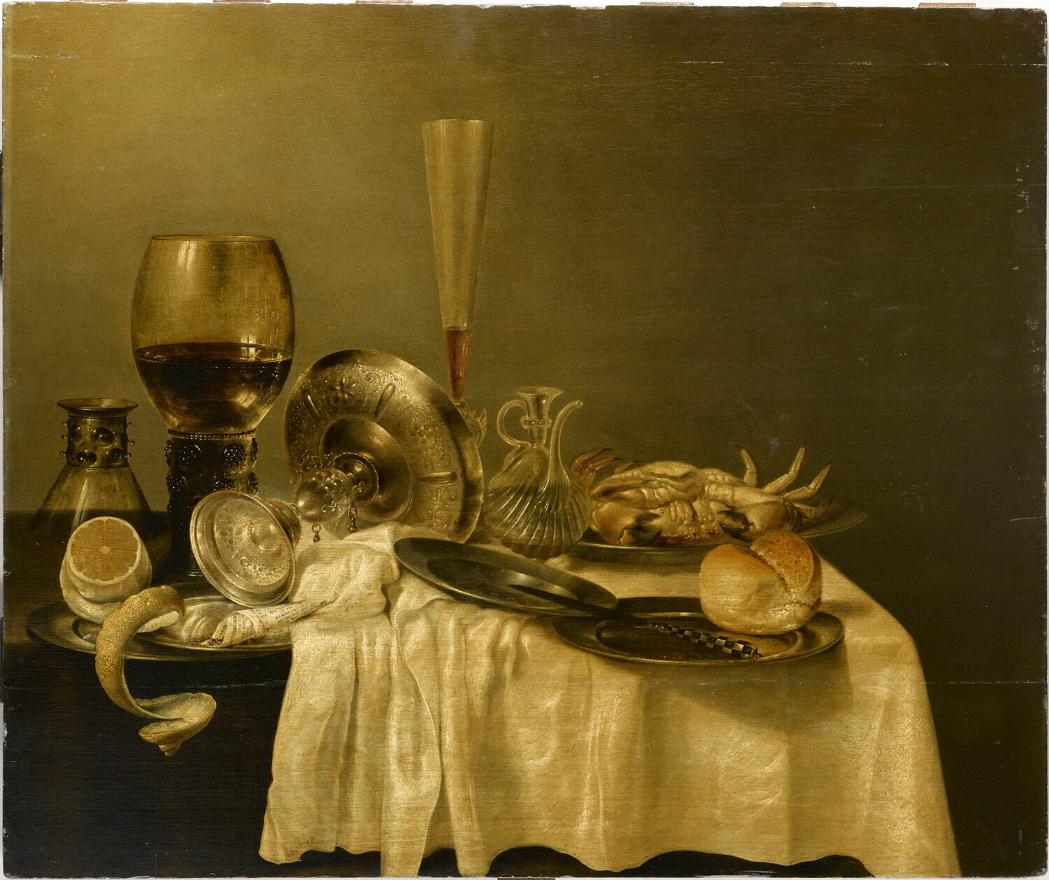 Nature morte au crabe, Heda, Willem Claesz., 2e quart du XVIIe siècle (1647)