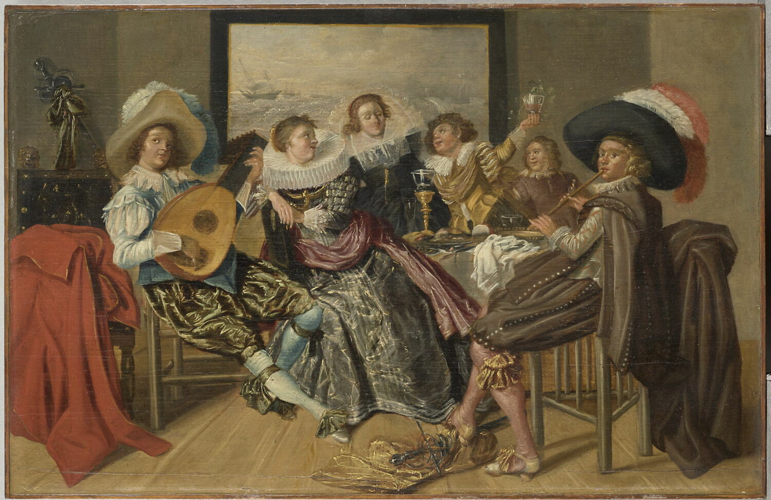 Réunion galante, Hals, Dirck, 1e moitié du XVIIe siècle (1600 - 1650)