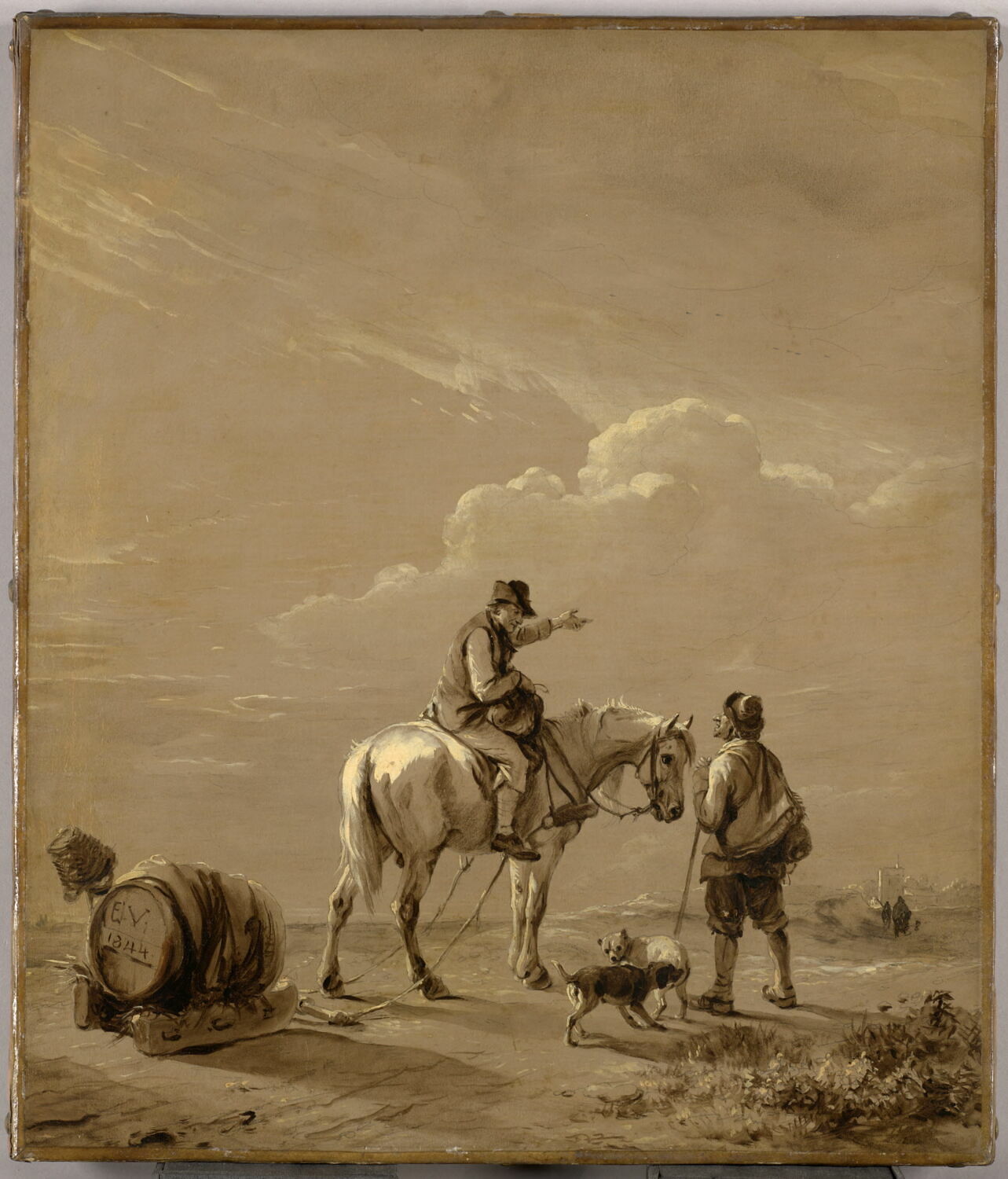 Paysan demandant sa route, Verboeckhoven, Eugène, 2e quart du XIXe siècle (1825 - 1850)