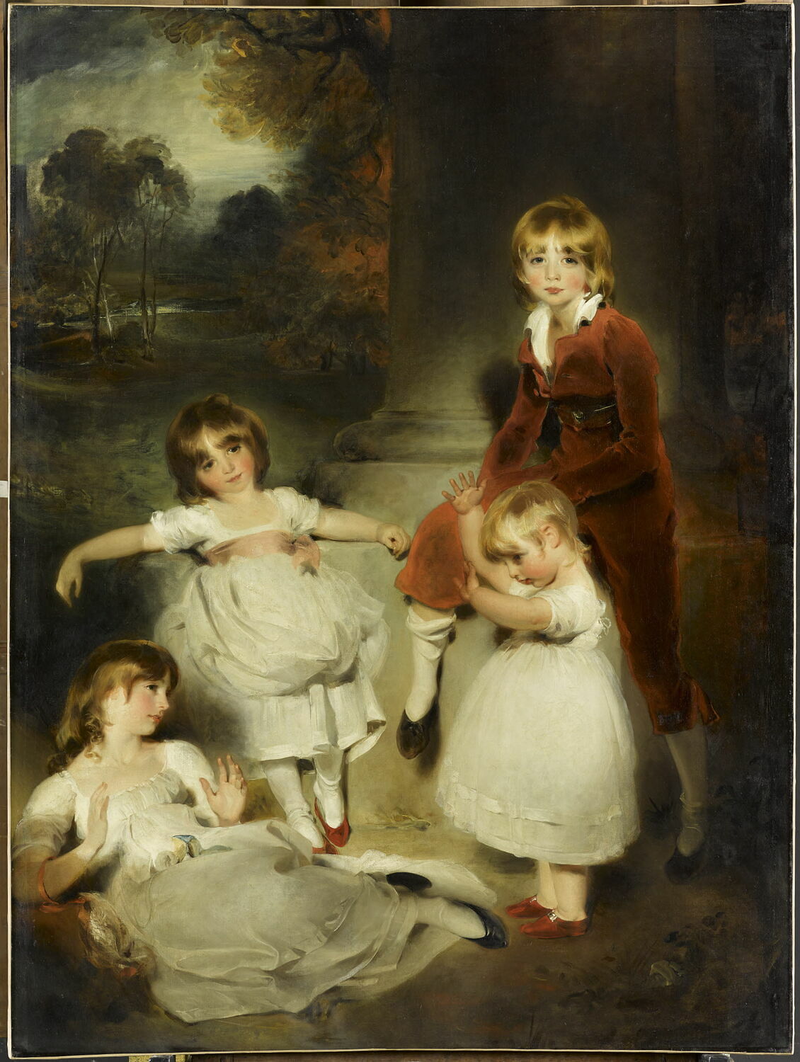 Le petit orateur.Portrait des enfants d’Ascoyghe Boucherett, Lawrence, Sir Thomas, Fin du XVIIIe siècle - début du XIXè siècle (vers 1799 - 1800)