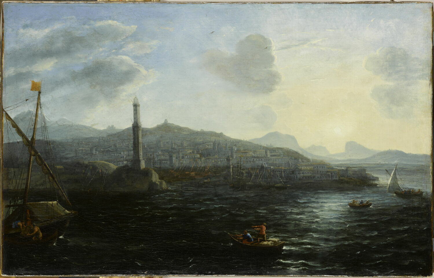 Le Port de Gênes, vu de la mer, Gellée, Claude, 2e quart du XVIIe siècle (vers 1627 - 1629)