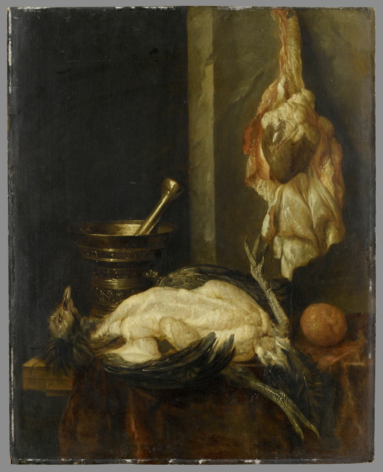 Nature morte à la dinde. Vanité, Абрахам ван Беерен, вторая половина XVII века (ок. 1665–1675)