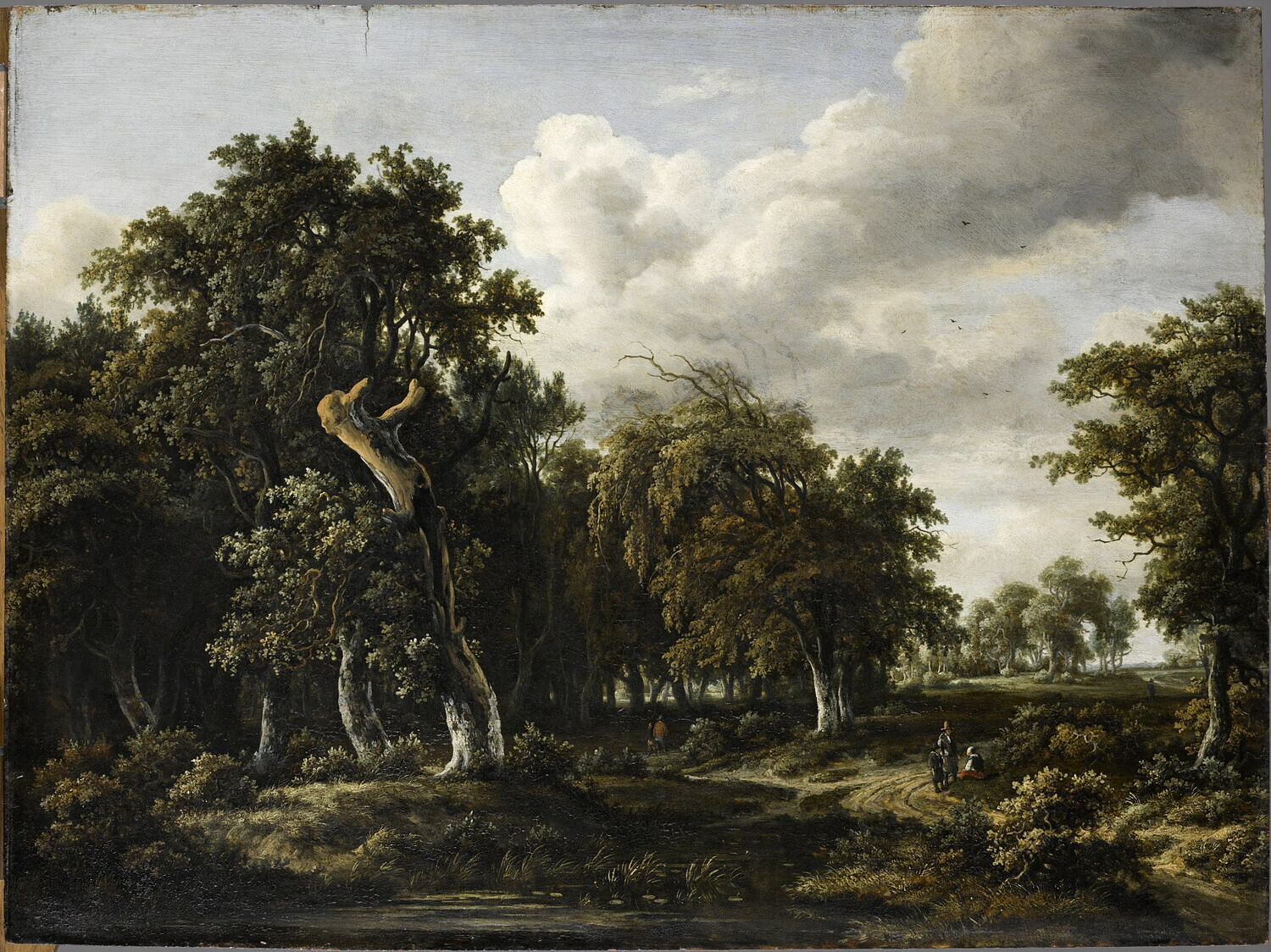 La Forêt de chênes, Hobbema, Meindert, 3e quart du XVIIe siècle (vers 1660)