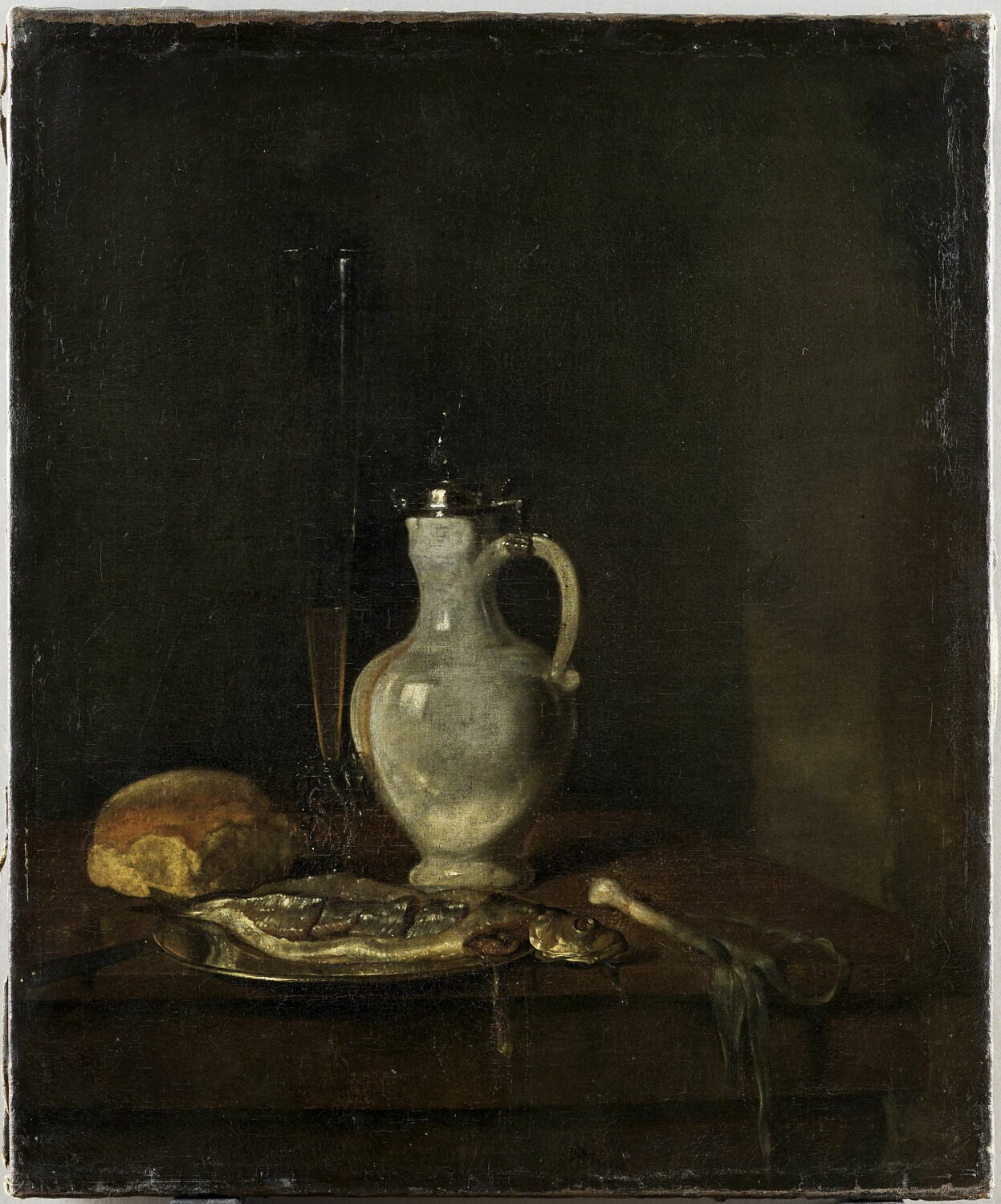 Le Déjeuner de harengs, Metsu, Gabriel, 3e quart du XVIIe siècle (vers 1660)