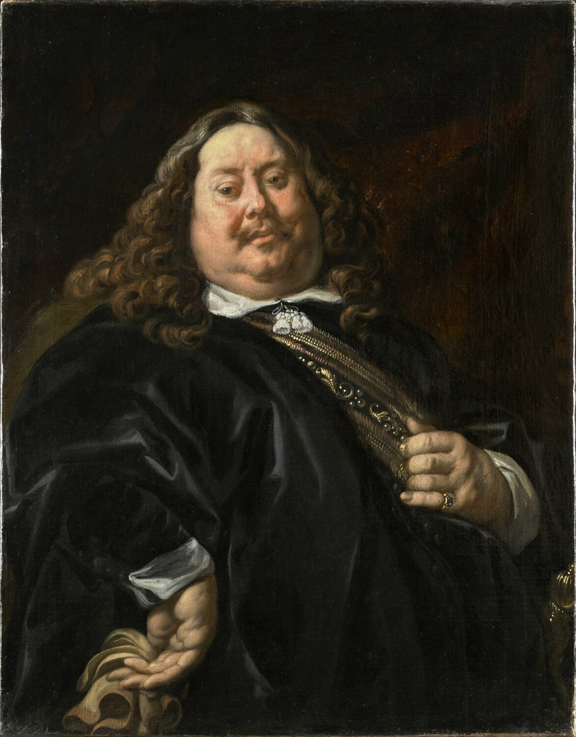 Homme obèse, dit autrefois Portrait de l'amiral Michel-Adrien Ruyter, Jordaens, Jacob, Milieu du XVIIe siècle (vers 1650)