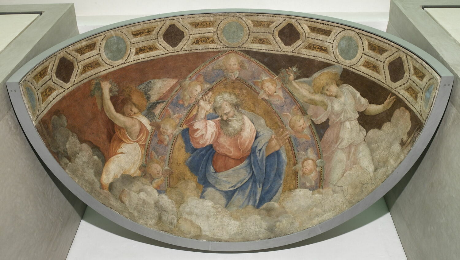 Dieu le Père bénissant parmi les anges, Santi, Raffaello, dit Raphaël, 1e quart du XVIe siècle (1500 - 1525)
